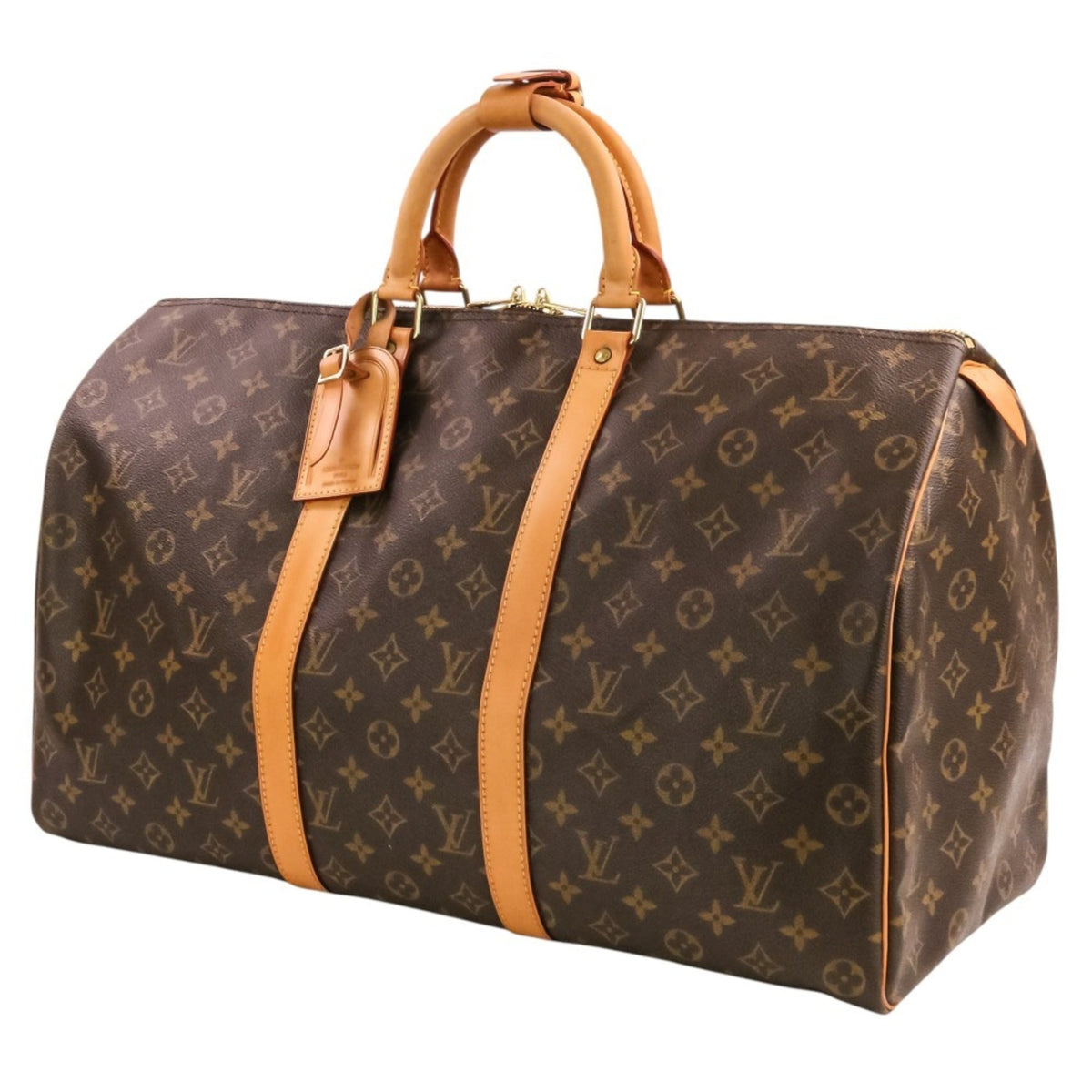 Louis Vuitton Brown Monogram Canvas Boston Bag (Pre-Owned)