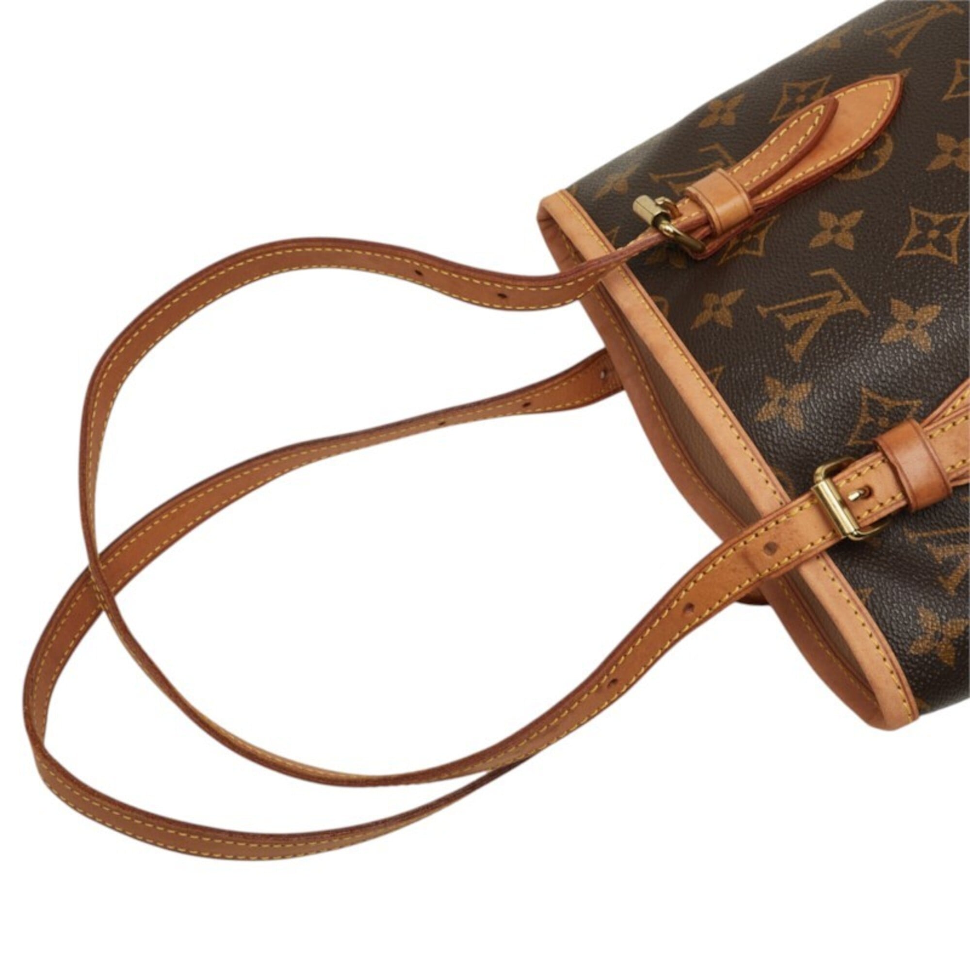 Louis Vuitton Brown Pvc Leather Pouch Shoulder Bag Tote Bag (Pre-Owned)