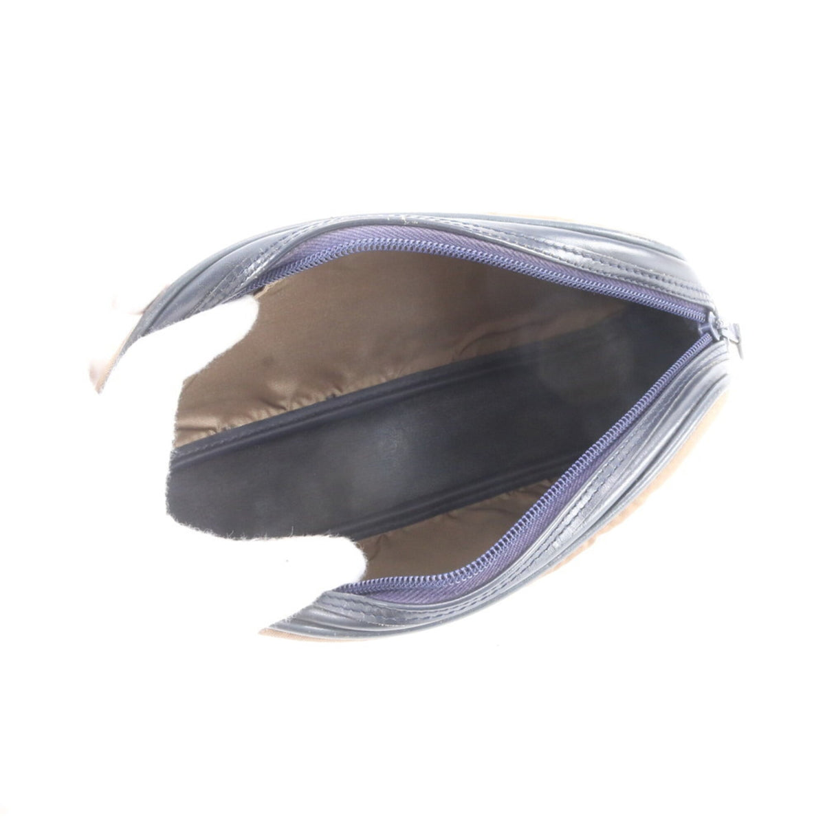 Christian Dior Green Khaki Navy Leather Nylon Clutch Bag Pouch (Pre-Owned)
