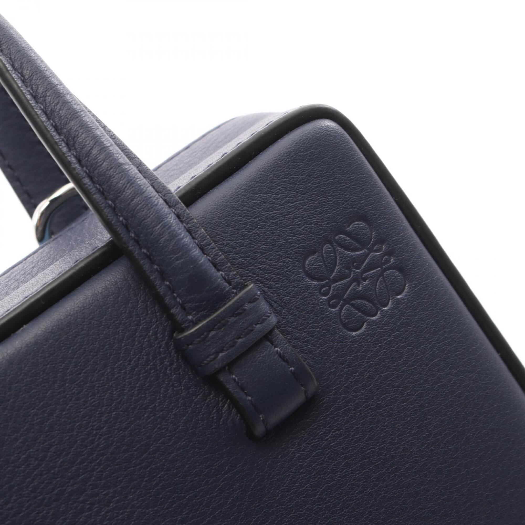 Loewe Multi-Color Navy Leather Handbag (Pre-Owned)