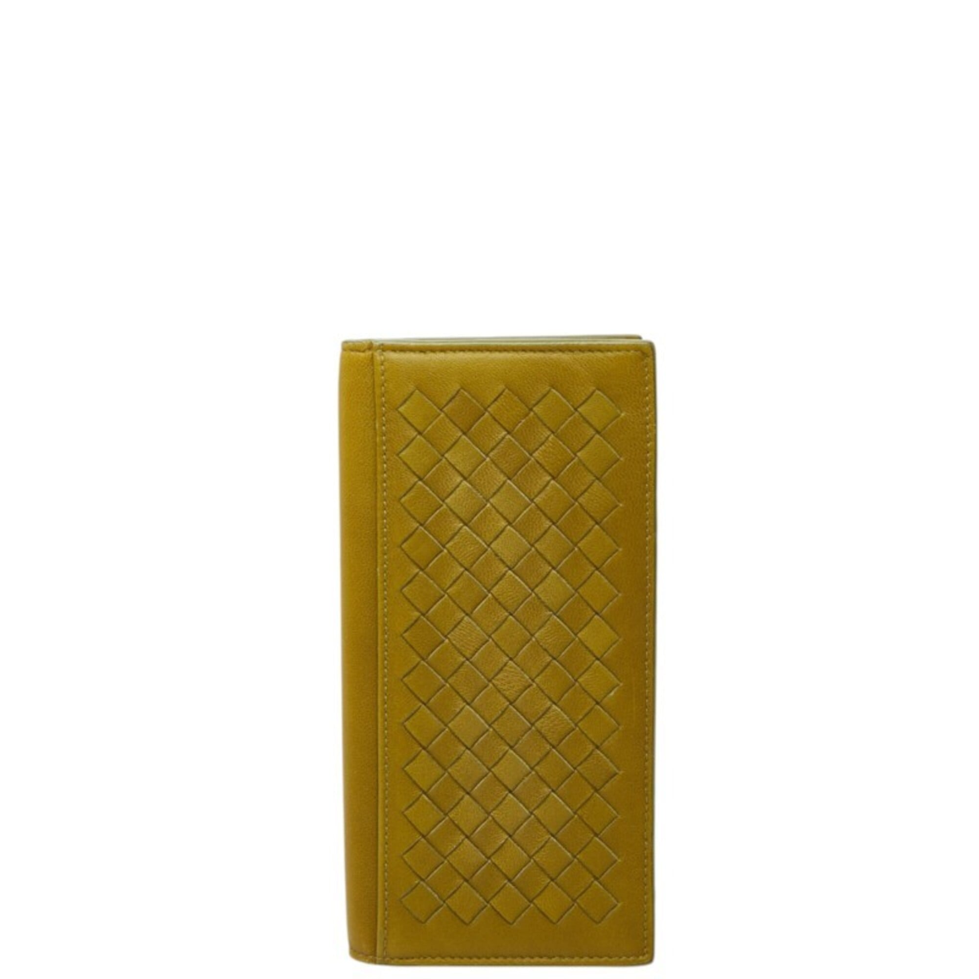 Bottega Veneta Green Intrecciato Long Wallet (Bi-Fold) (Pre-Owned)