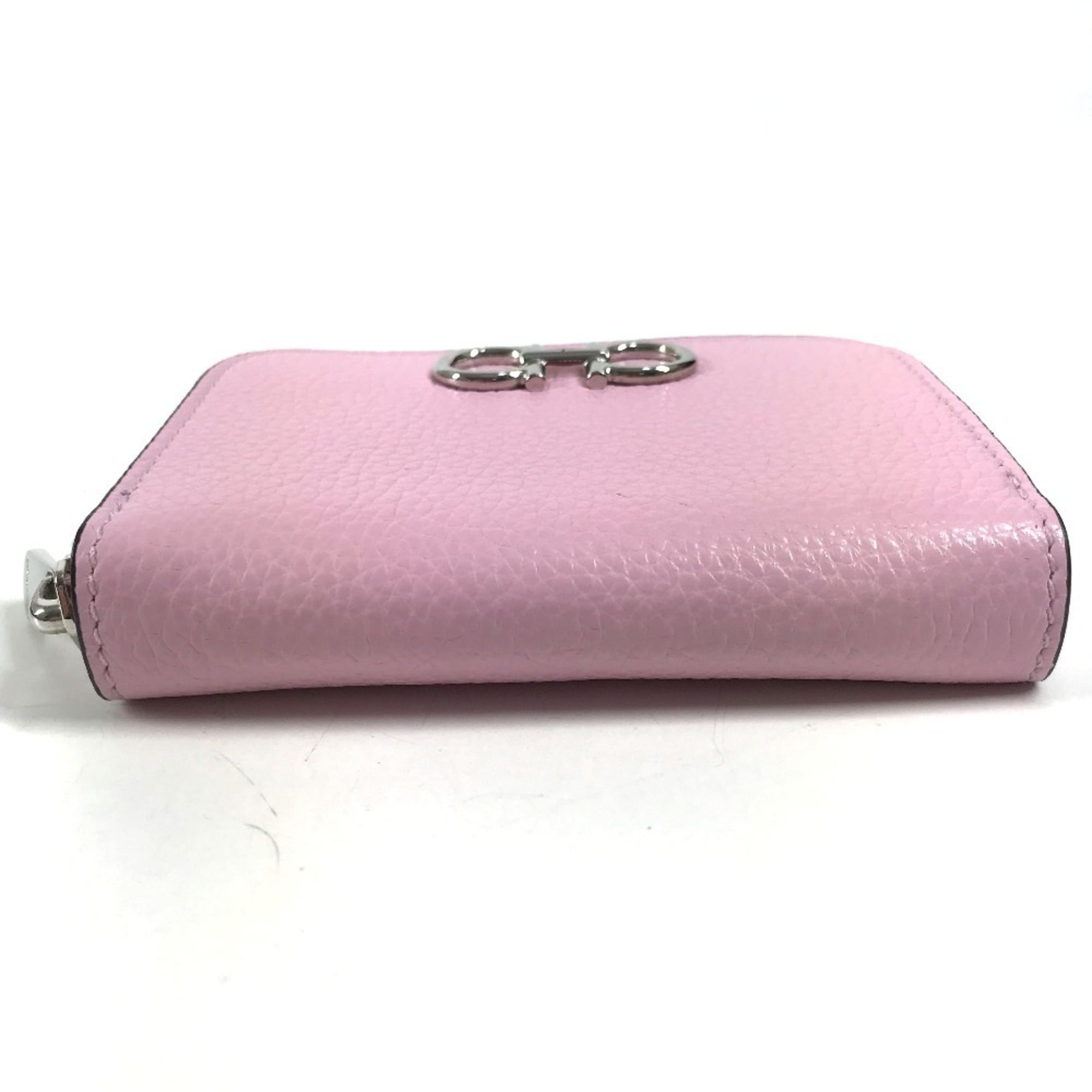 Salvatore Ferragamo Pink Leather Coin Purse/Coin Case (Pre-Owned)