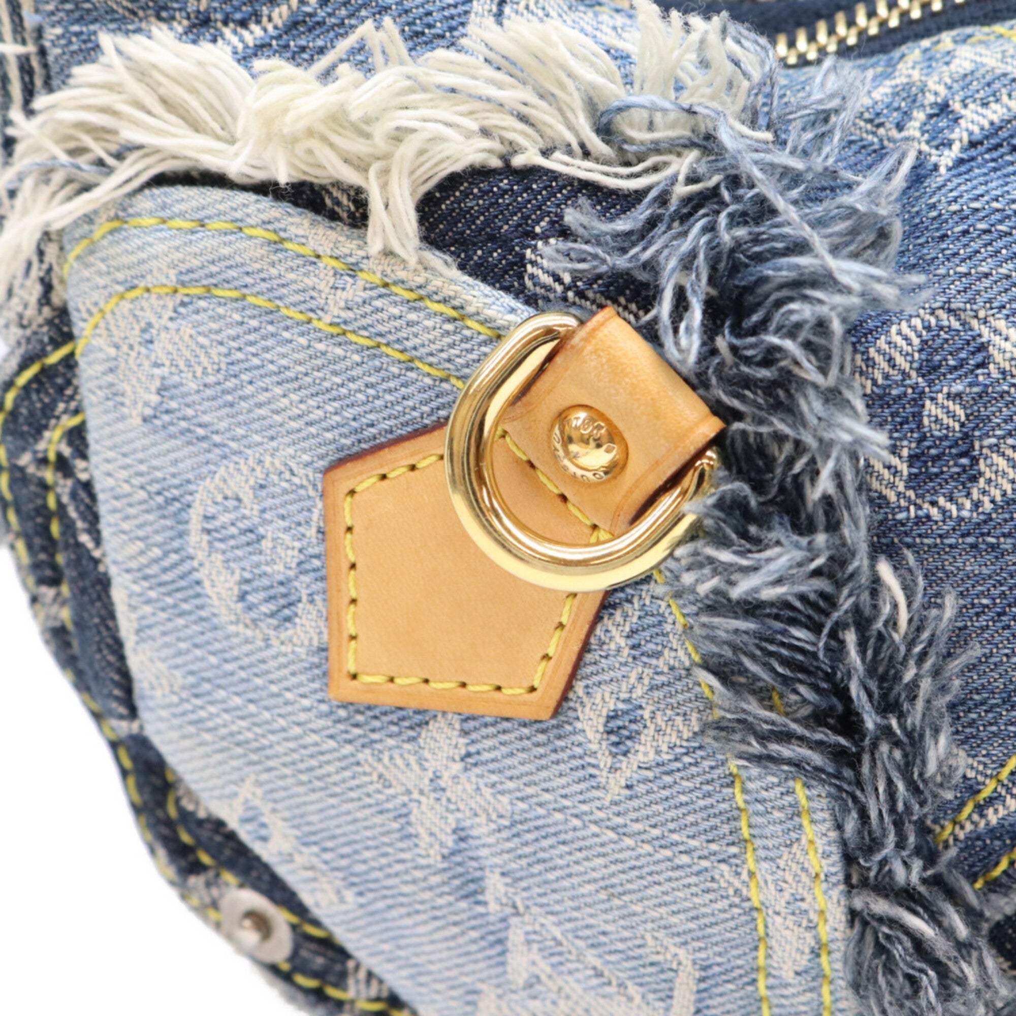 Louis Vuitton Blue Brown Monogram Denim Shoulder Bag (Pre-Owned)