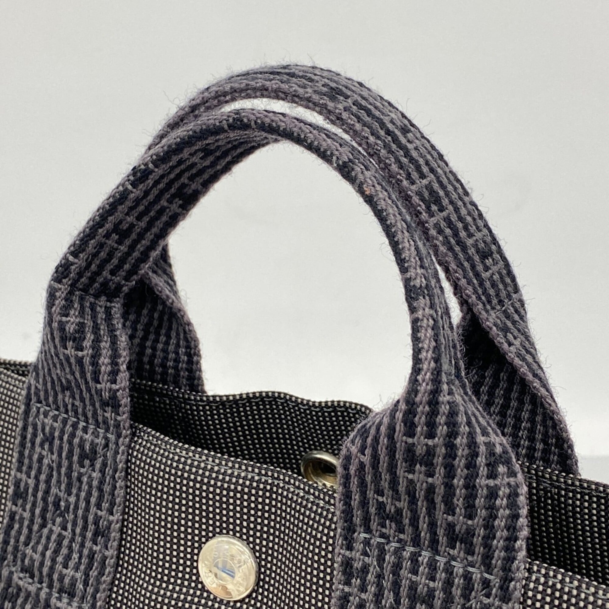 Hermes Gray Canvas Tote Bag (Pre-Owned)