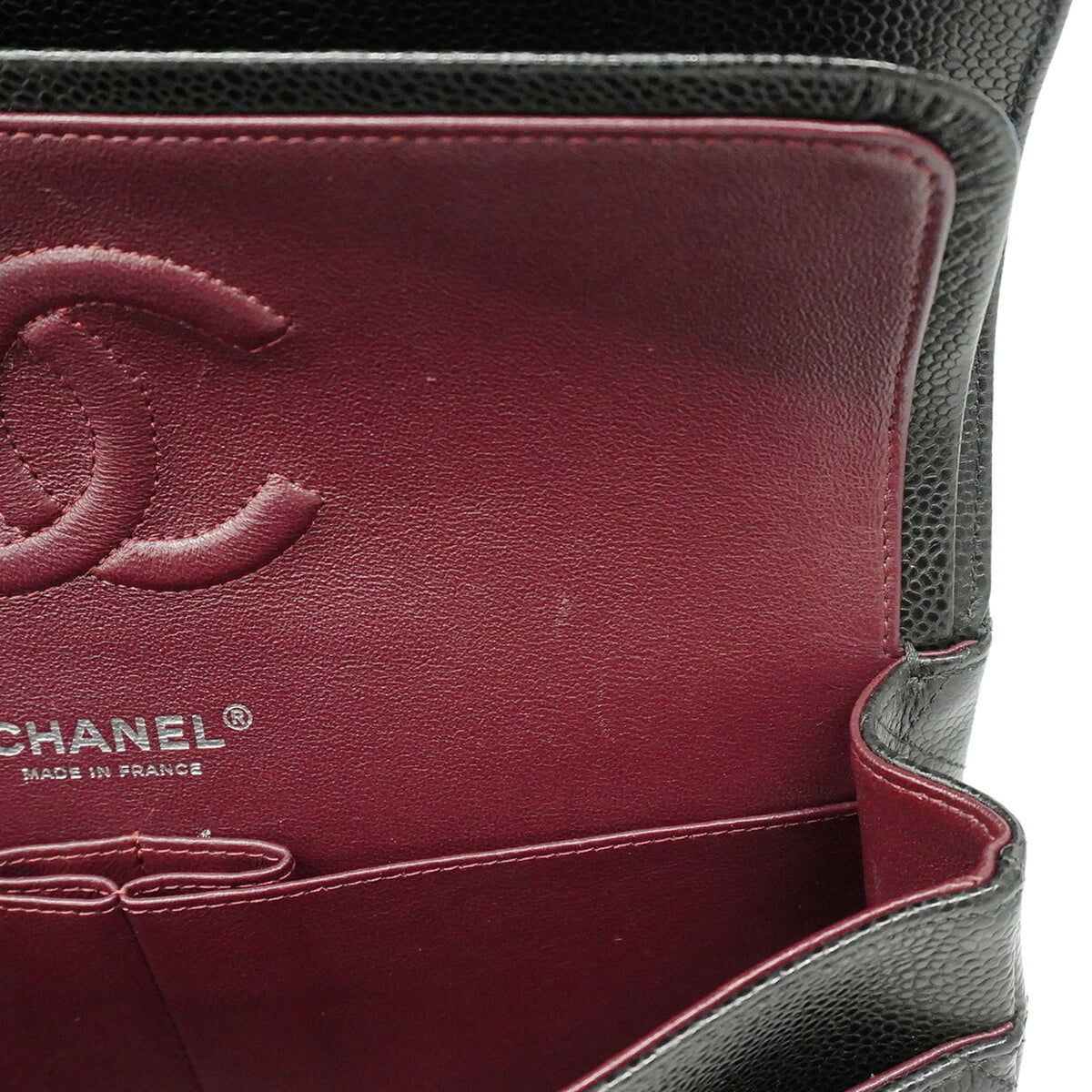 Chanel Black Grained Calfskin Shoulder Bag (Pre-Owned)
