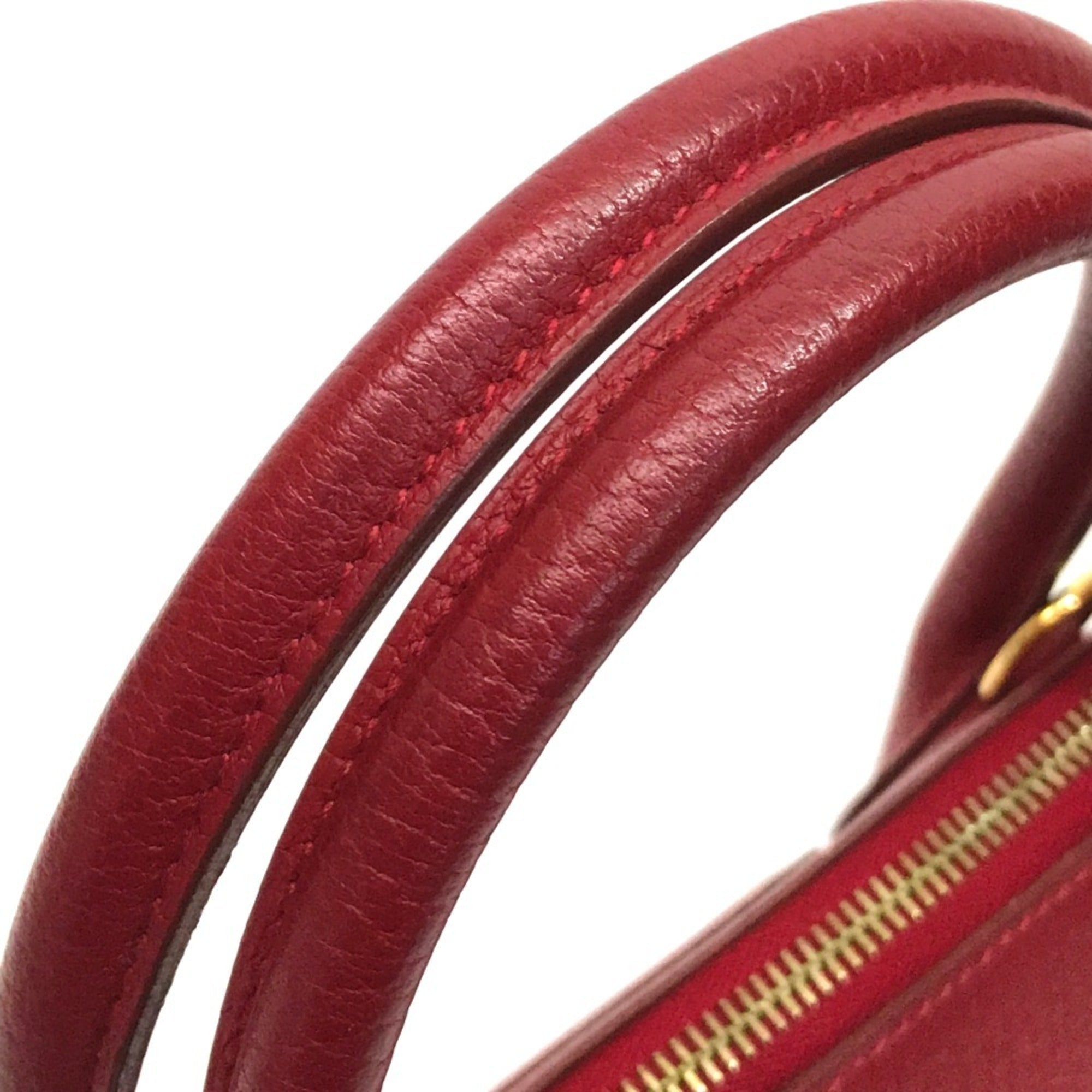 Hermes Bolide Red Color Rouge Vif Fjord Leather Handbag Shoulder Bag (Pre-Owned)