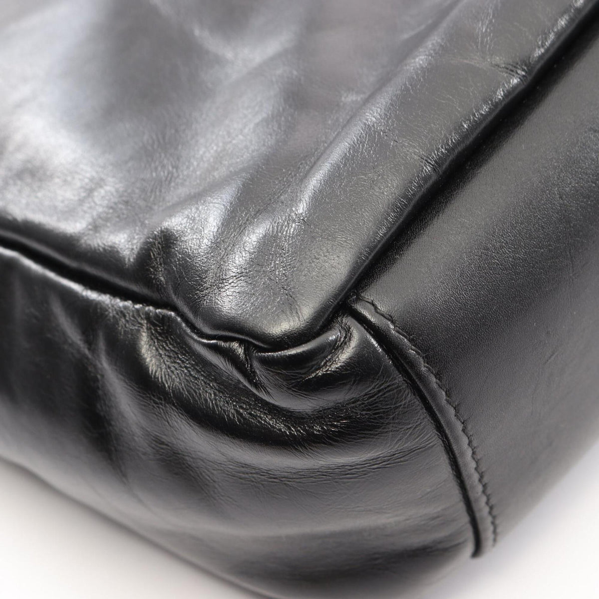 Balenciaga Black Leather Handbag Shoulder Bag (Pre-Owned)