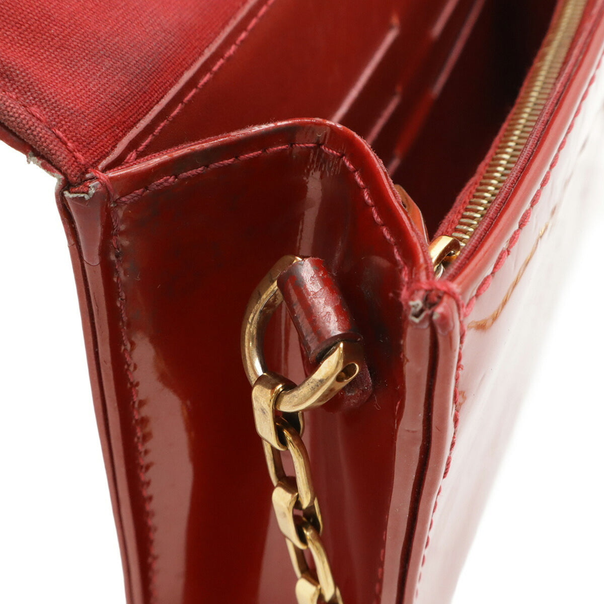 Louis Vuitton Red Color Clutch Bag Shoulder Bag (Pre-Owned)
