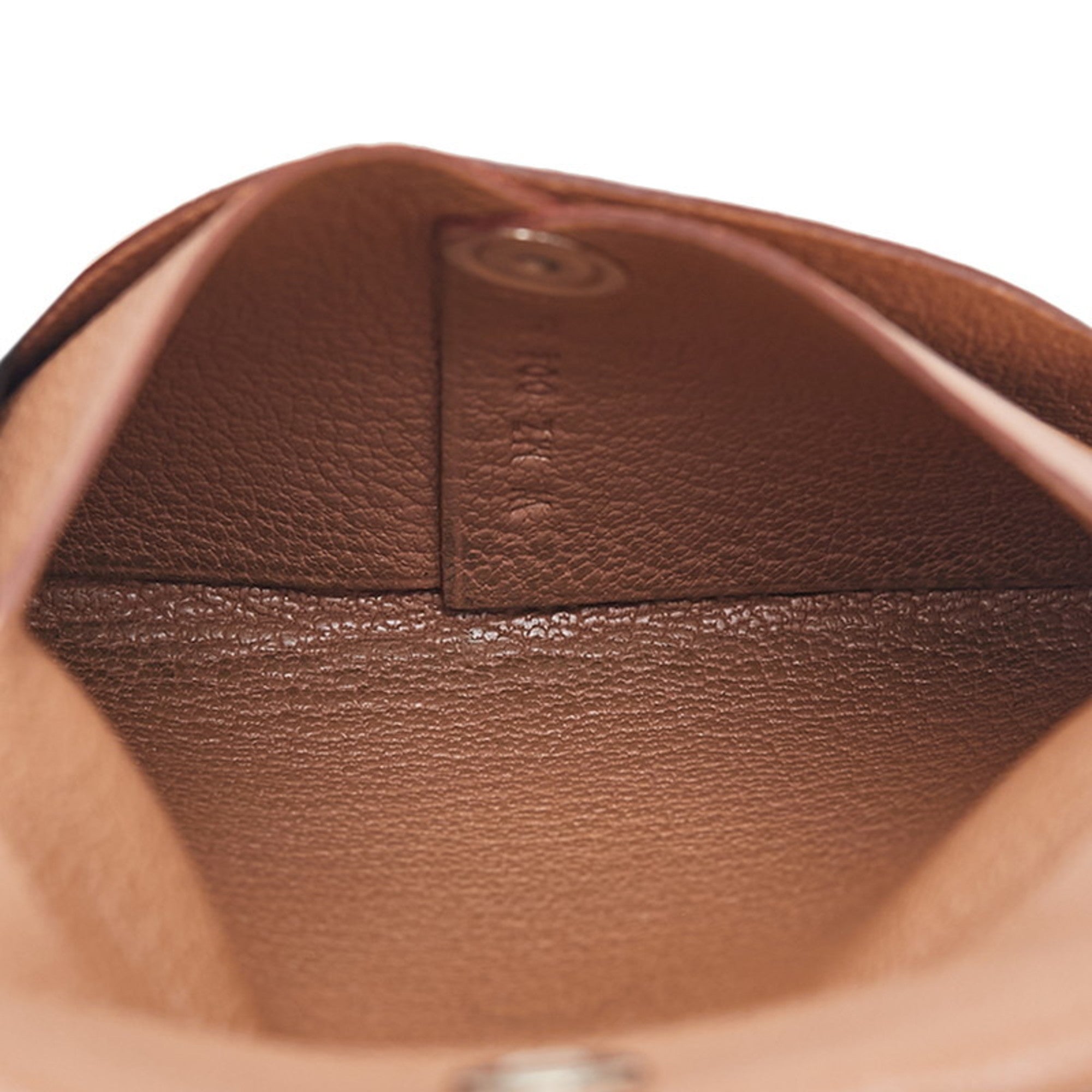 Hermes Brown Chevre Leather Coin Purse/Coin Case (Pre-Owned)
