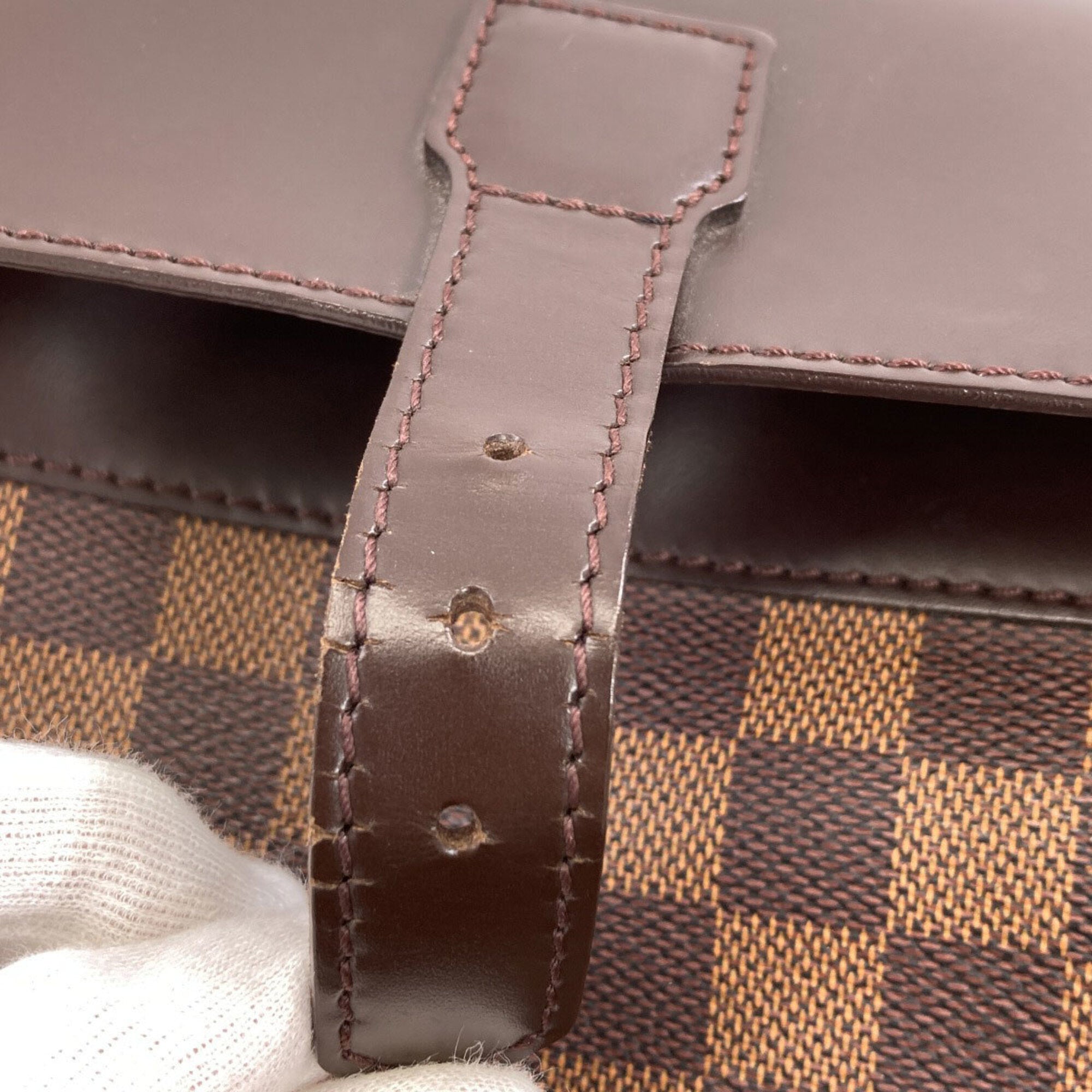 Louis Vuitton Damier Canvas Ebene Damier Canvas Backpack (Pre-Owned)
