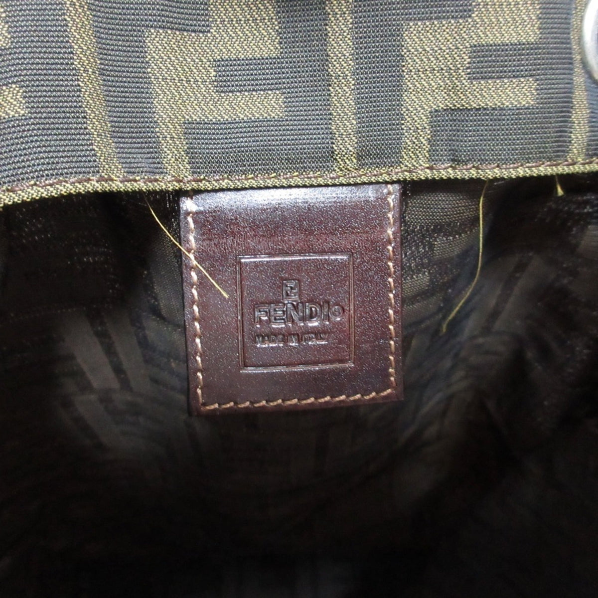 Fendi Zucca Brown Canvas Tote Bag (Pre-Owned)