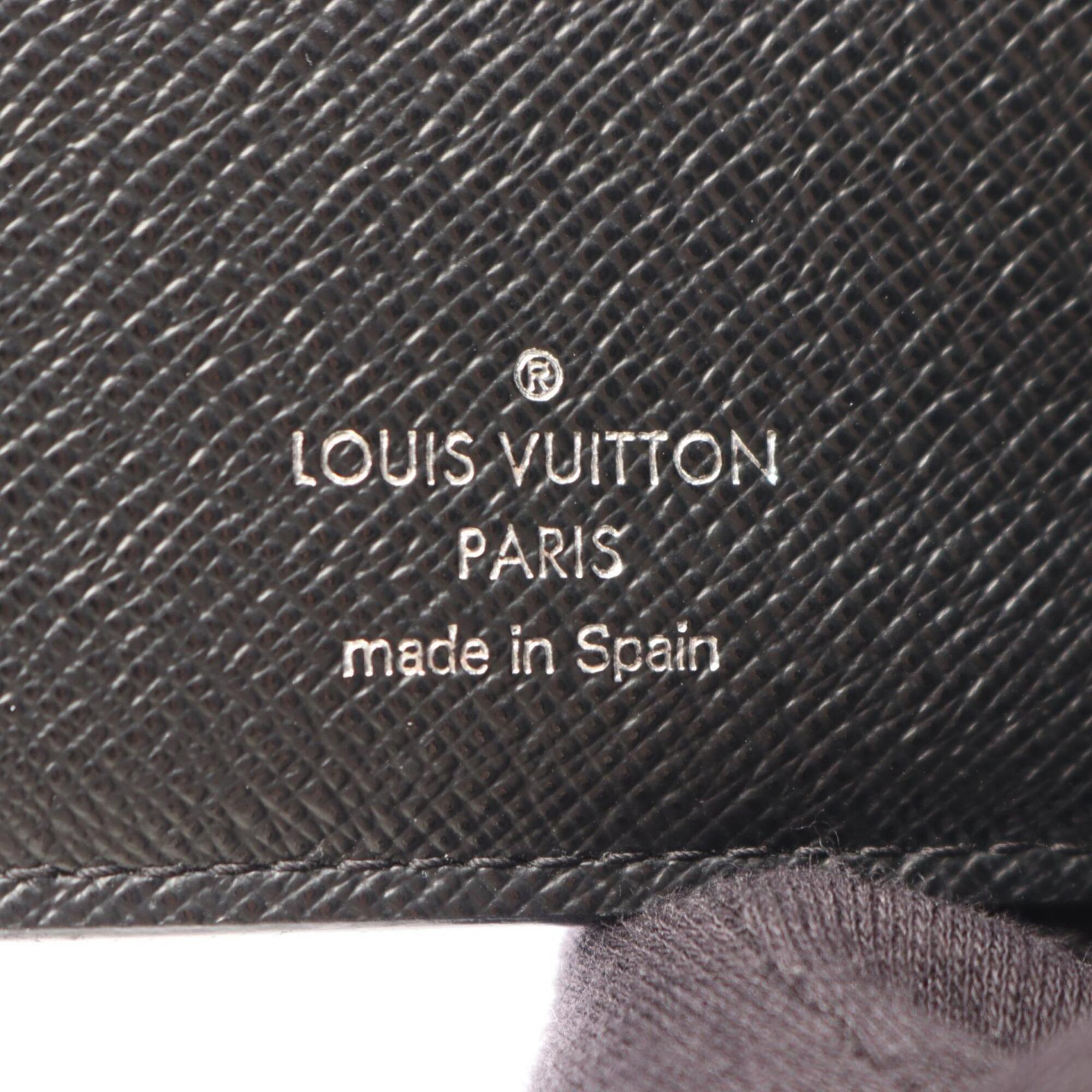 Louis Vuitton Black Leather Pvc Wallet (Bi-Fold) (Pre-Owned)