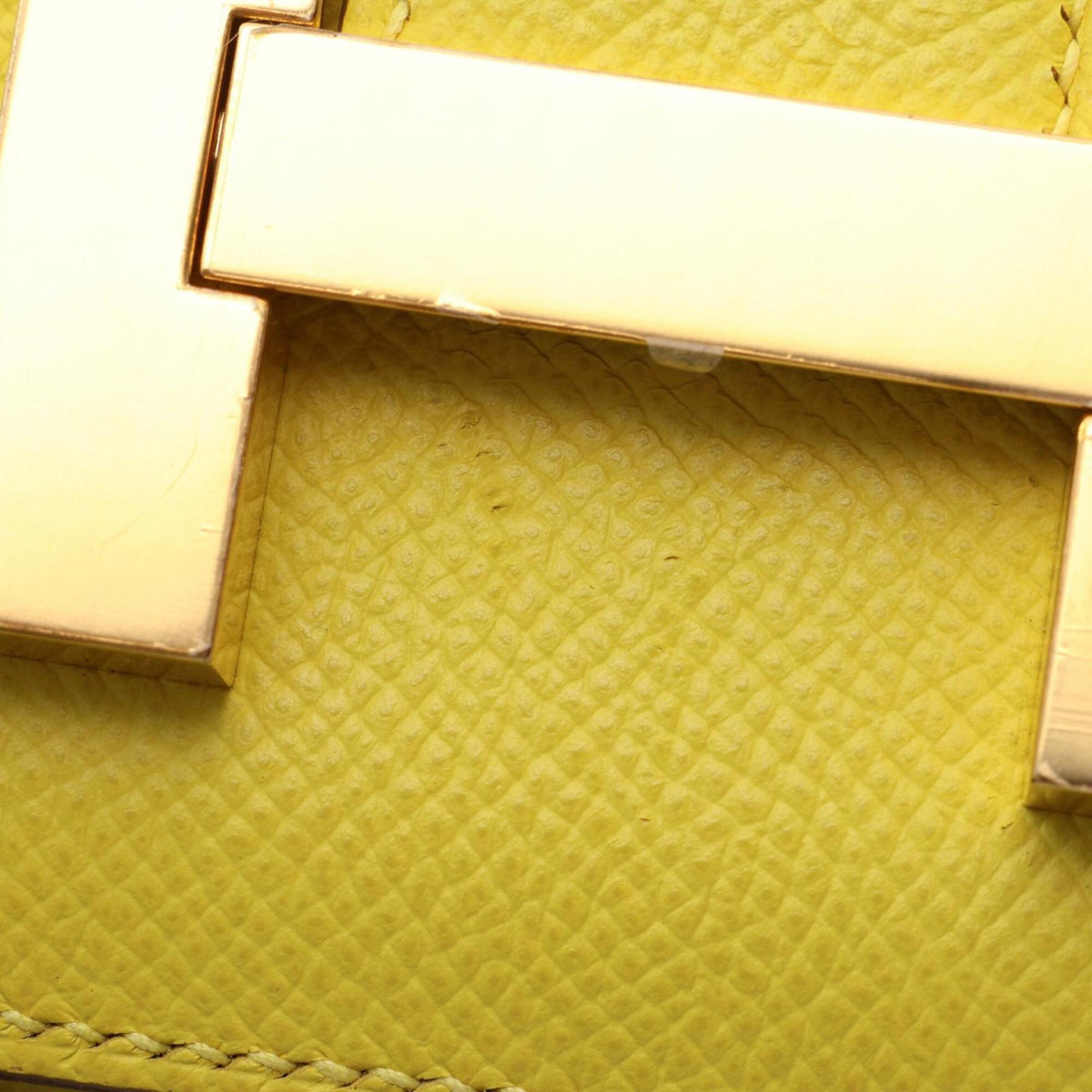 Hermes Constance Lime Yellow Yellow Epsom Leather Handbag Shoulder Bag (Pre-Owned)