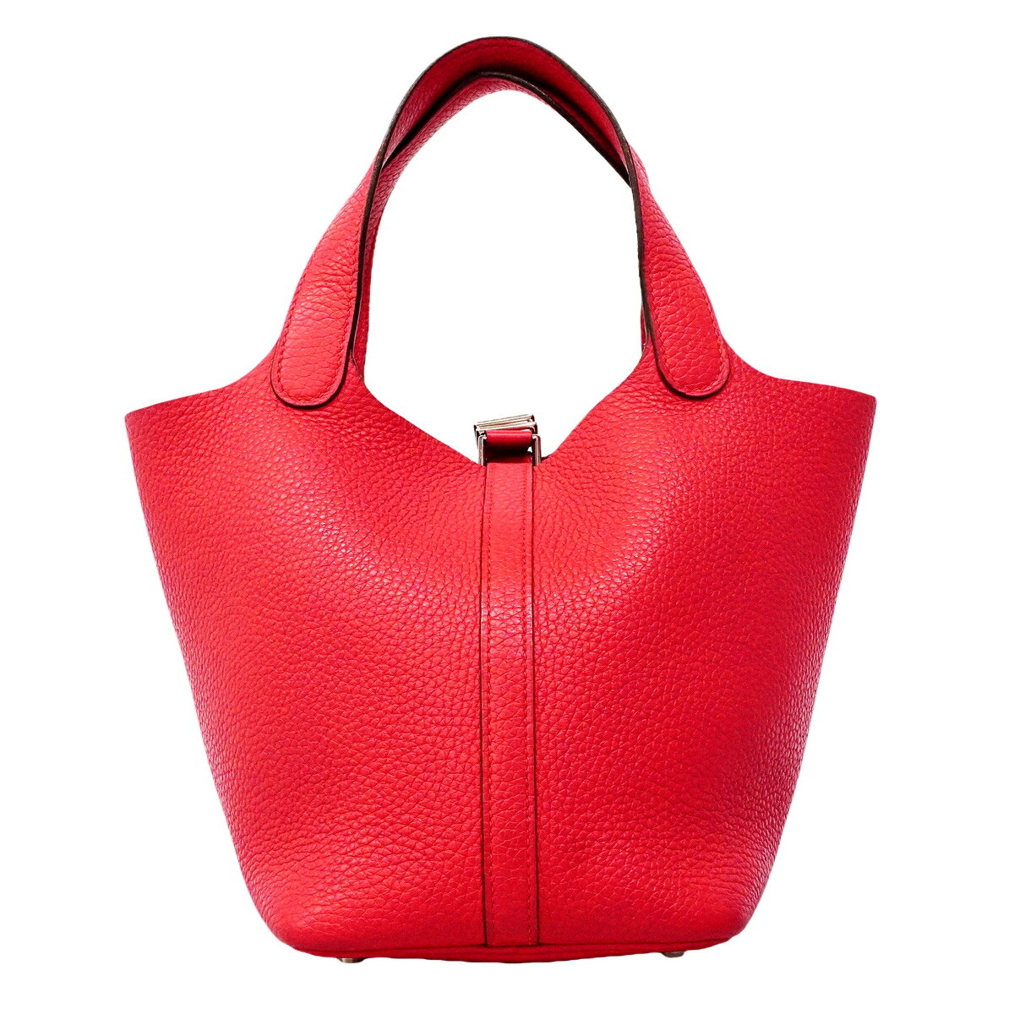 Hermes Pink Taurillon Clemence Leather Handbag (Pre-Owned)