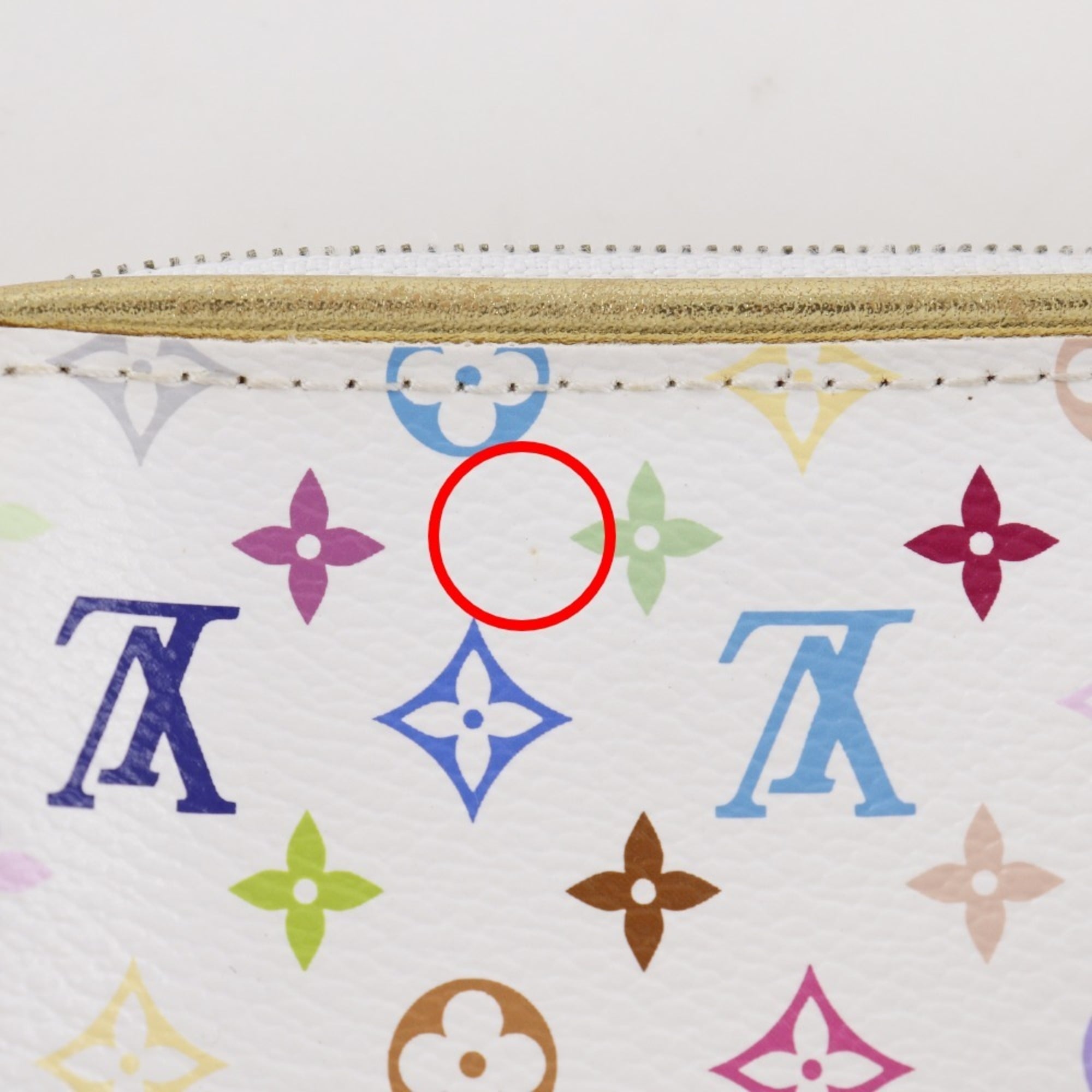 Louis Vuitton Monogram Multicolore Blanc White Monogram Multicolore Clutch Bag (Pre-Owned)