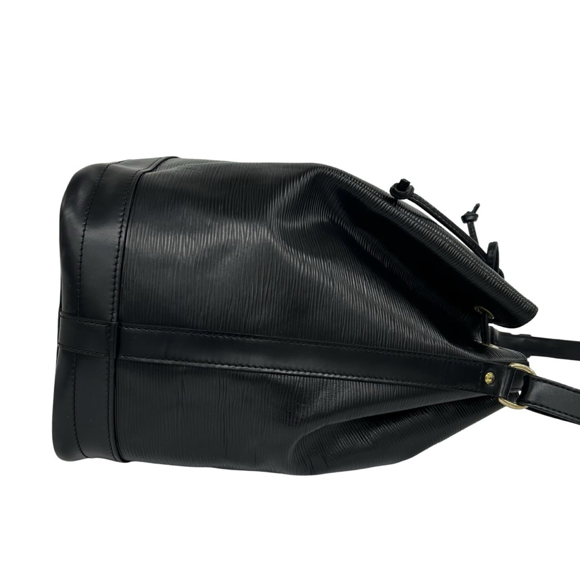 Louis Vuitton Black Leather Shoulder Bag Tote Bag (Pre-Owned)