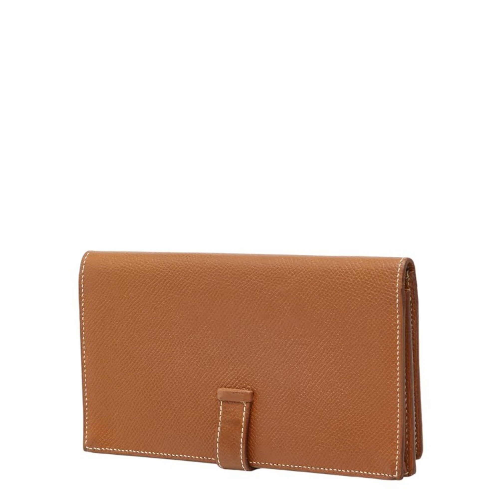 Hermes Brown Epsom Leather Long Wallet (Bi-Fold) (Pre-Owned)
