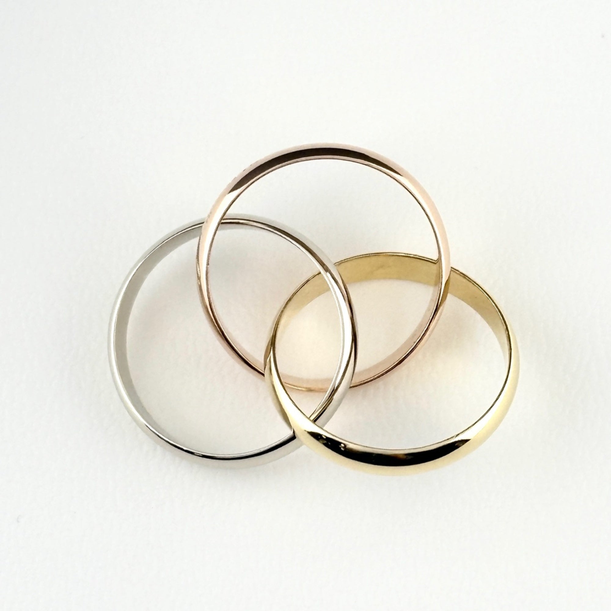 Cartier Trinity Pink White Yellow Band Ring (Pre-Owned)