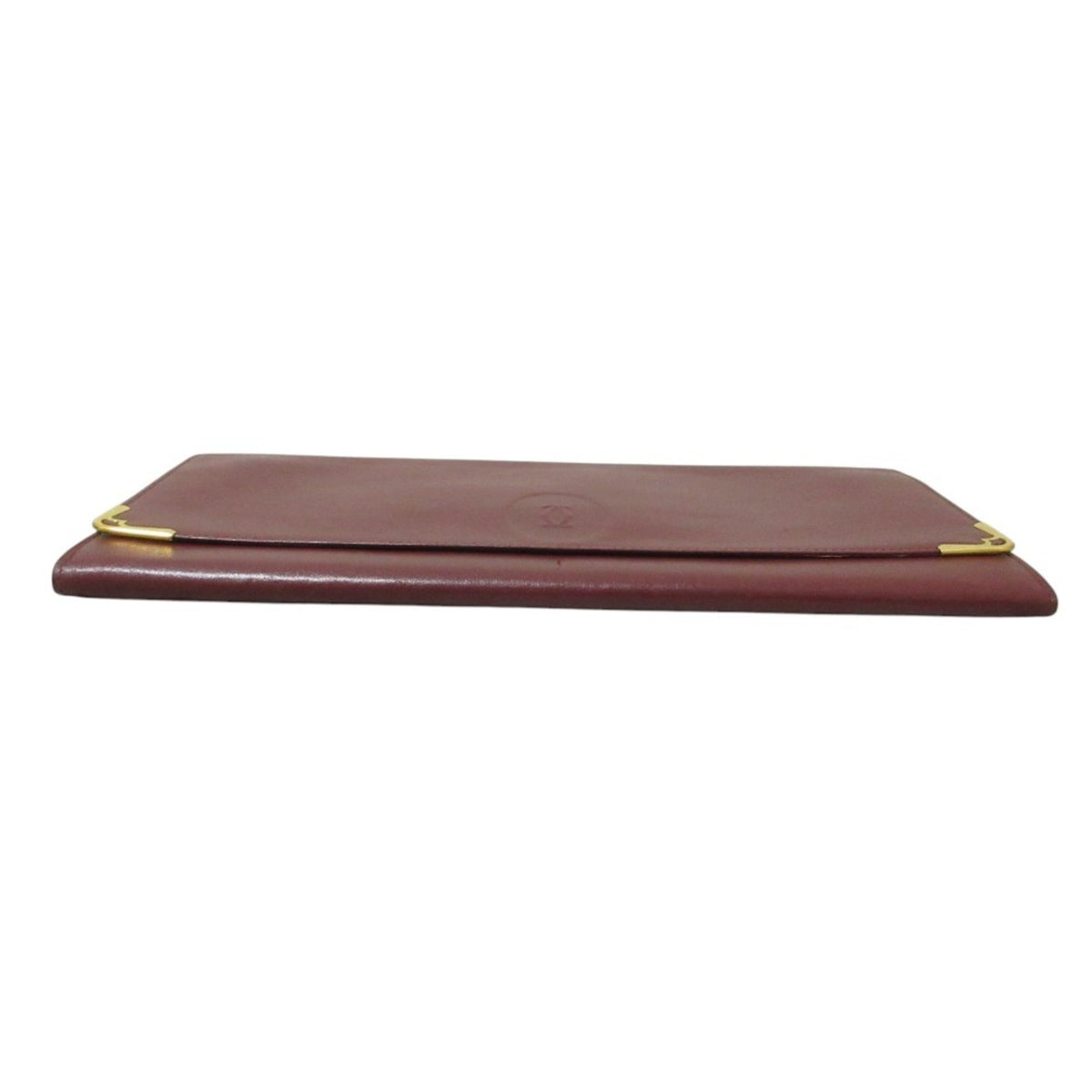 Cartier Bordeaux Leather Clutch Bag (Pre-Owned)