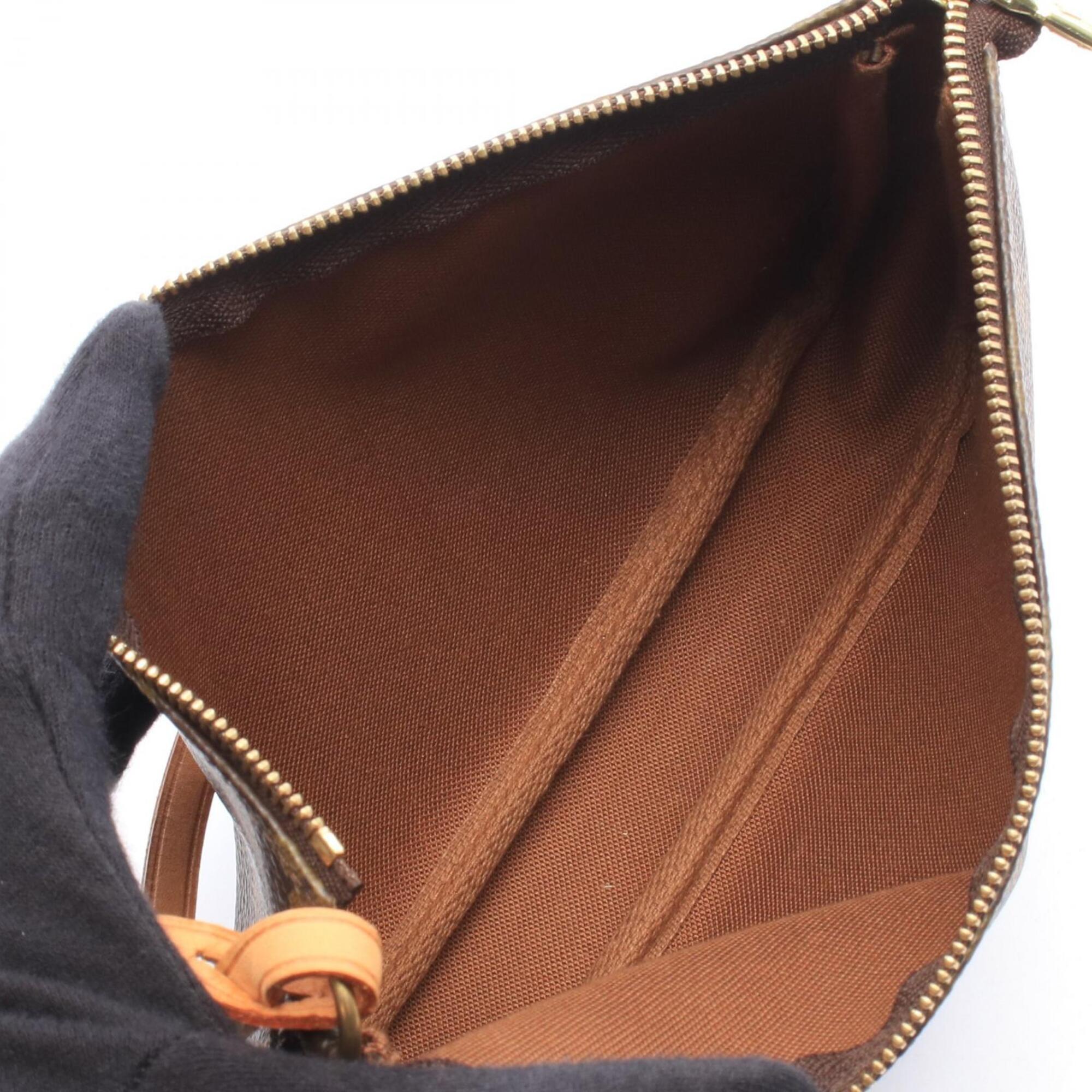 Louis Vuitton Brown Pvc Coated Canvas Leather Handbag (Pre-Owned)