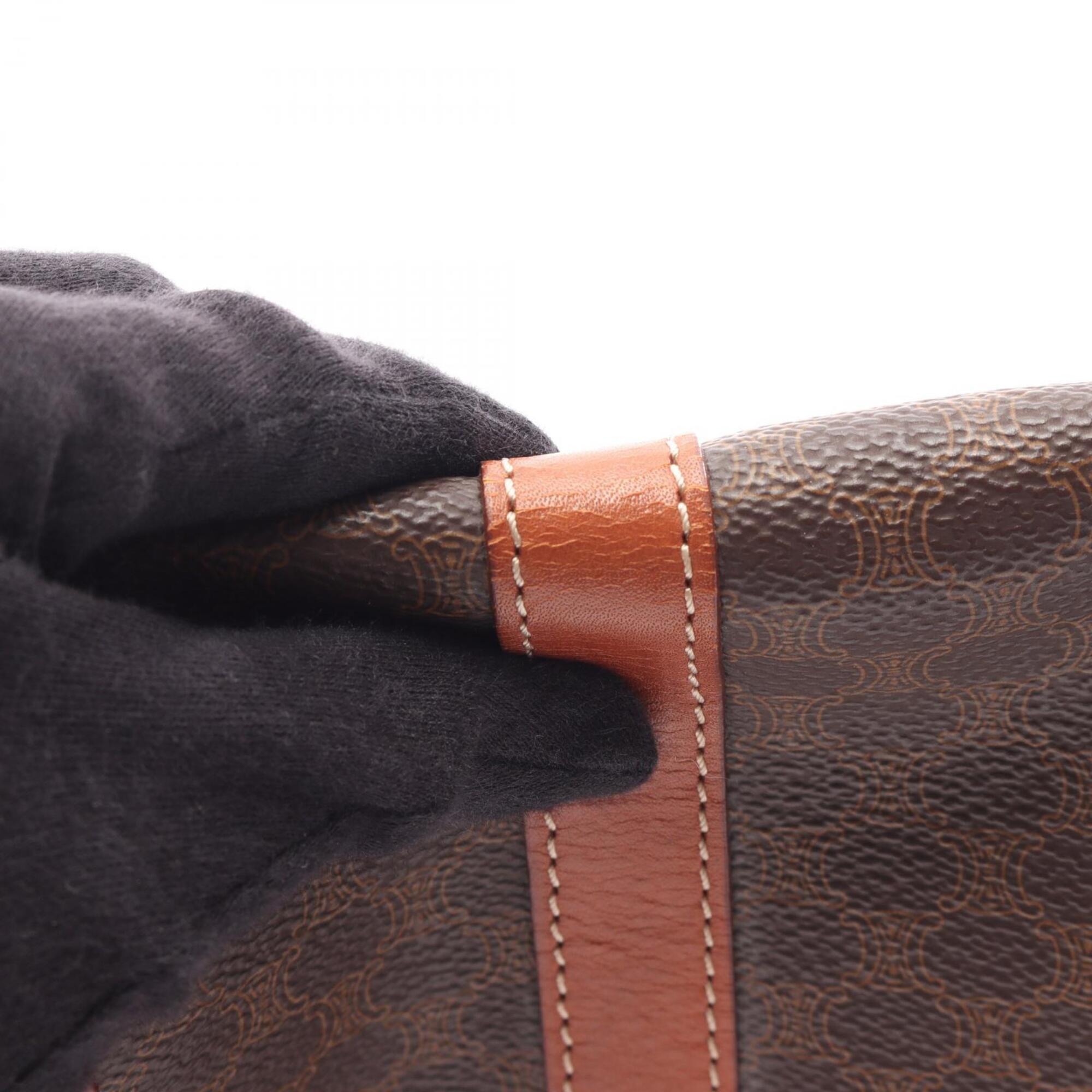 Celine Brown Coated Canvas Pvc Leather Handbag Tote Bag (Pre-Owned)