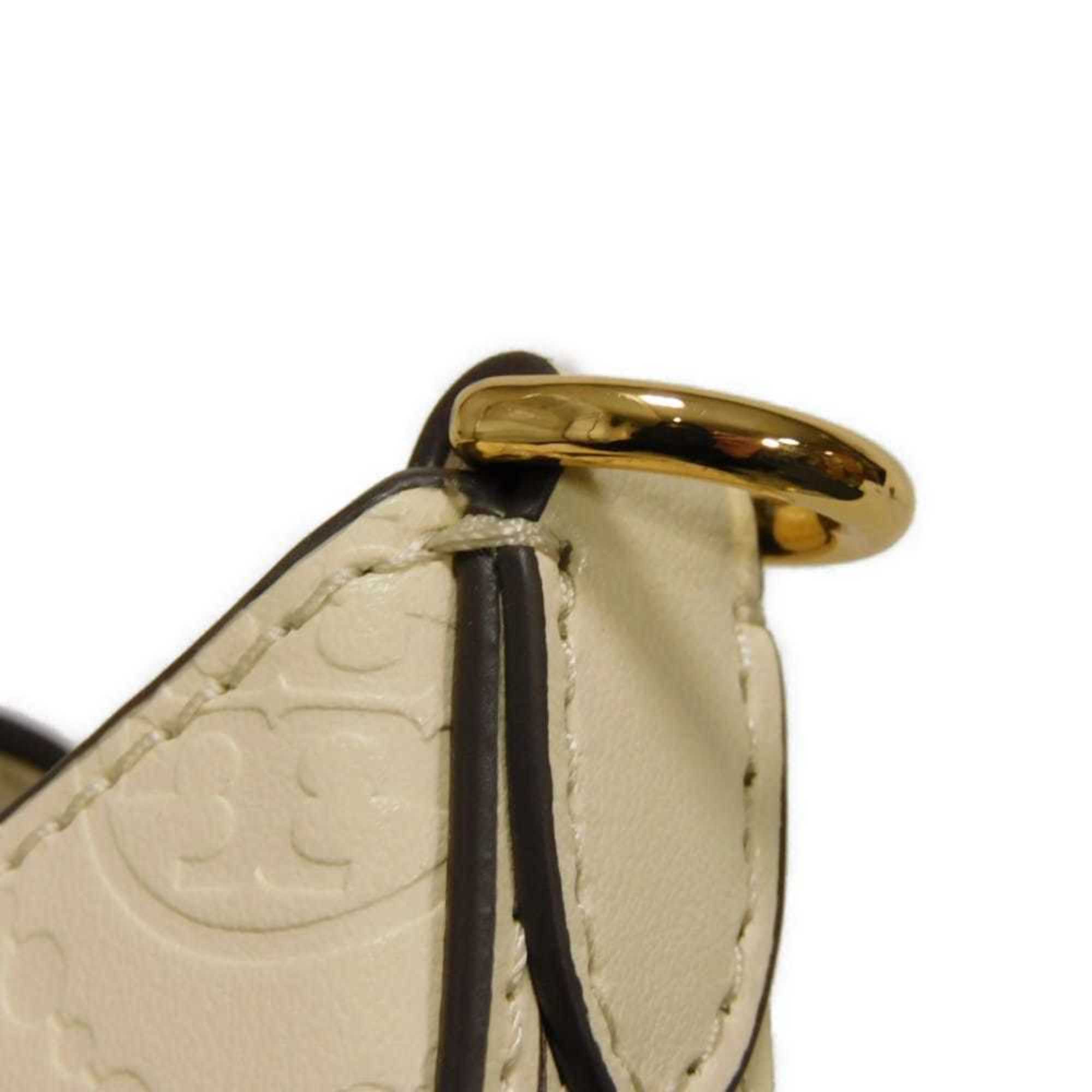 Tory Burch Cream White Leather Shoulder Bag (Pre-Owned)