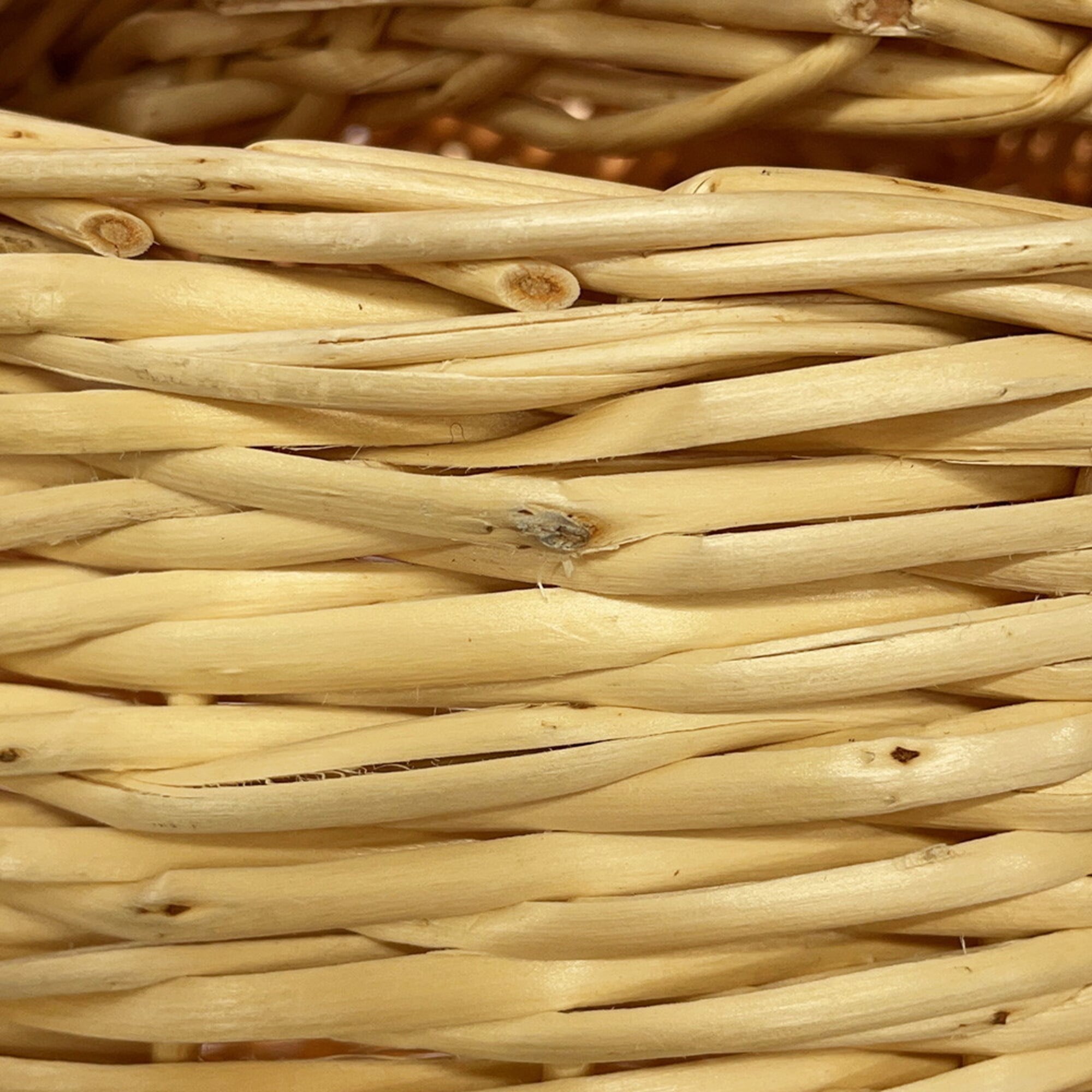 Celine Beige Brown Raffia Leather Basket Handbag (Pre-Owned)