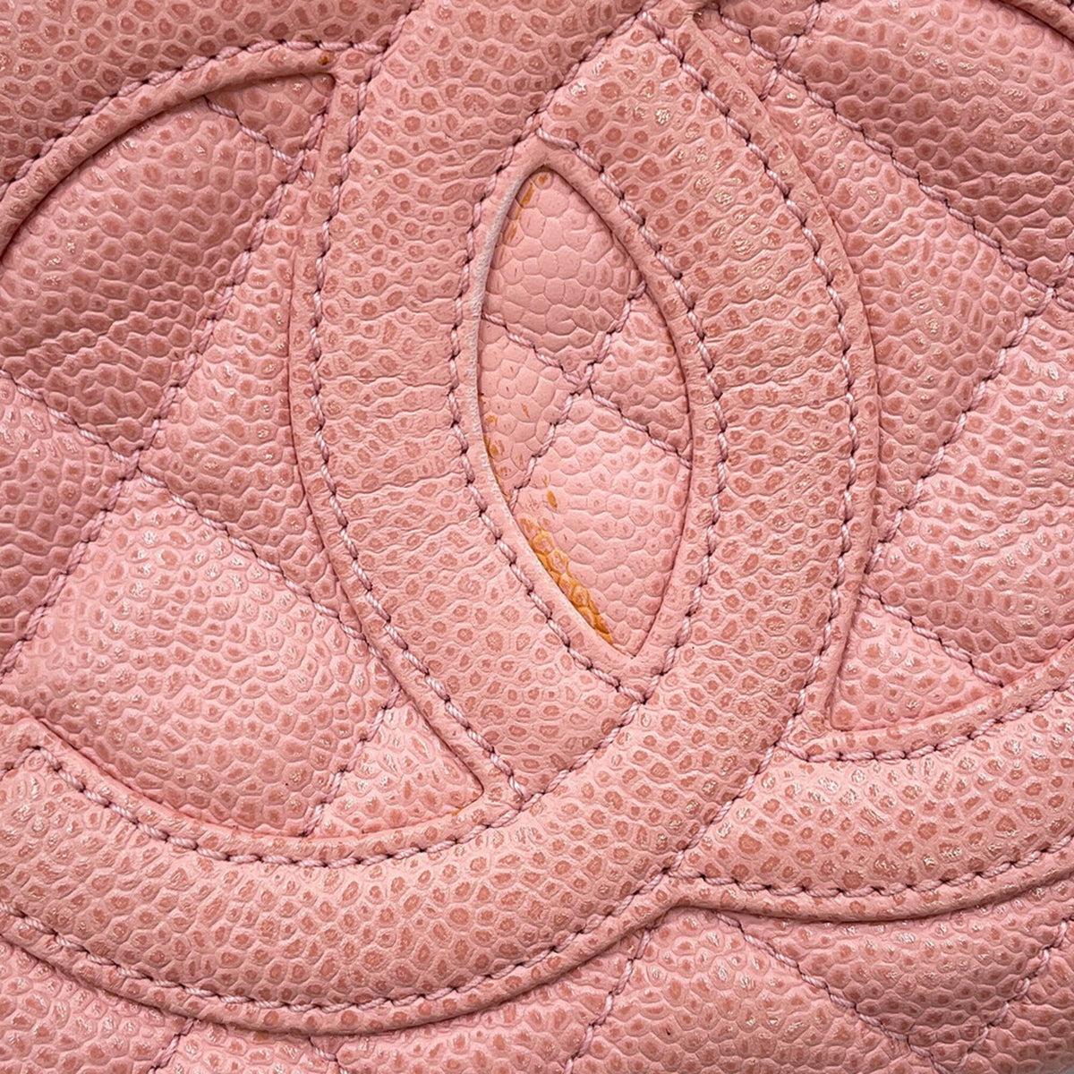 Chanel Pink Grained Calfskin Handbag Shoulder Bag (Pre-Owned)