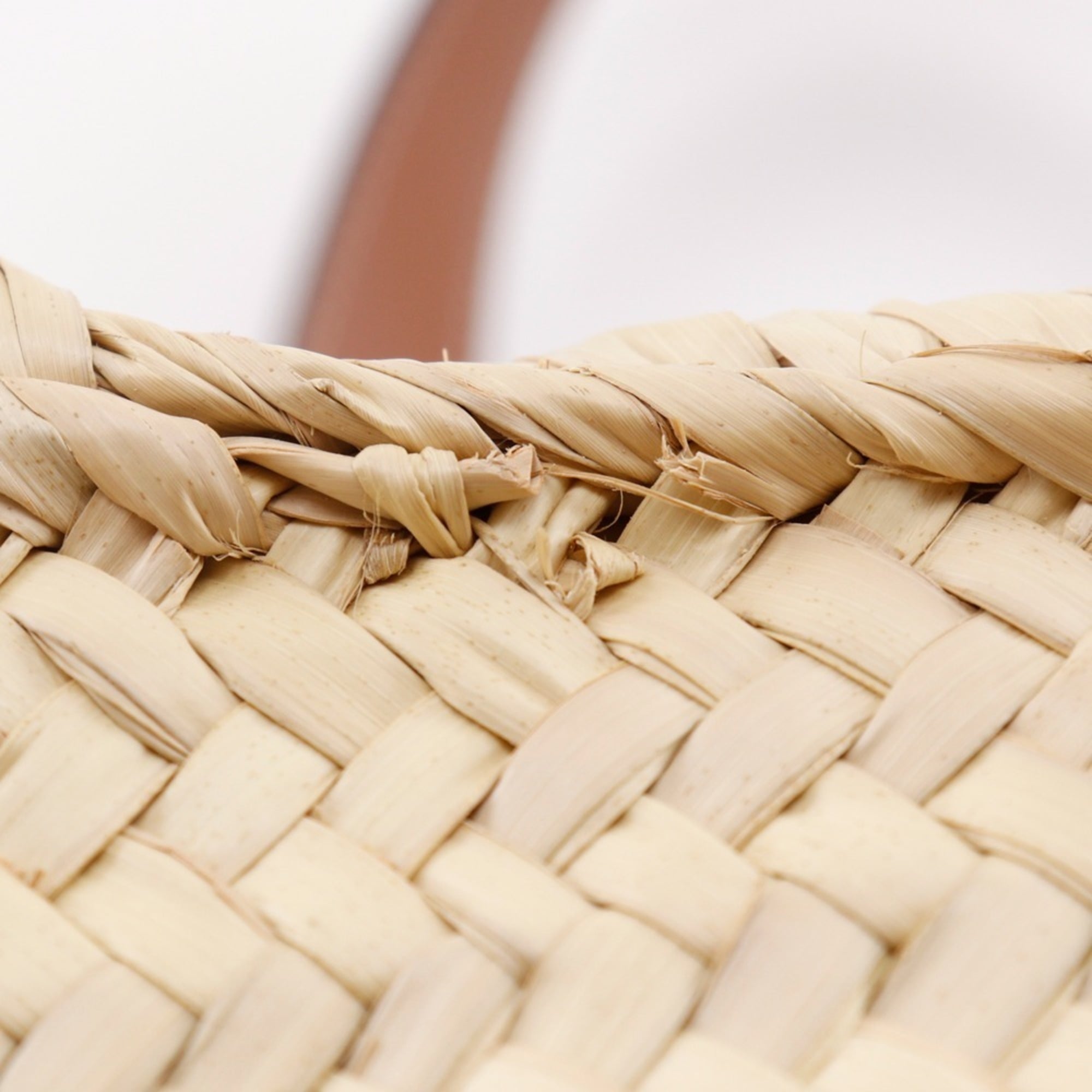 Loewe Beige Brown Raffia Leather Basket Tote Bag (Pre-Owned)