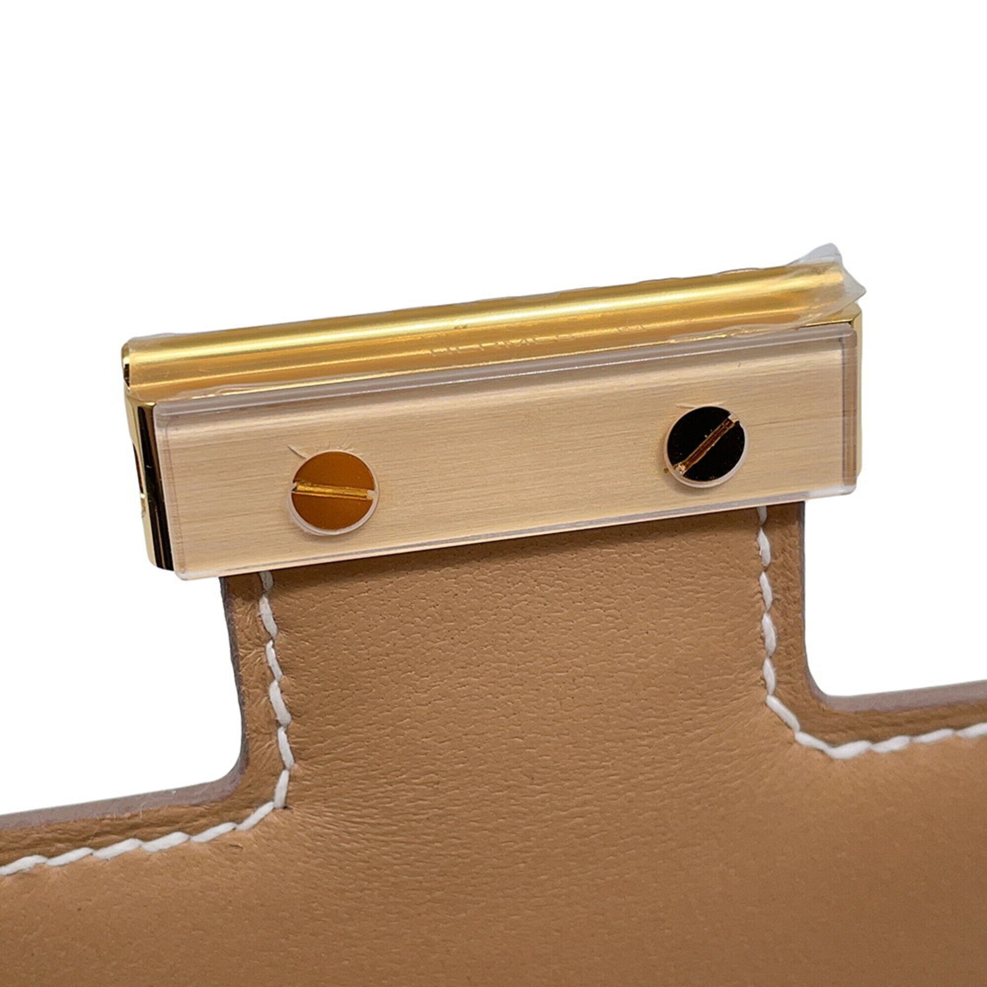 Hermes Ivory Chevre Myzore Leather Handbag (Pre-Owned)