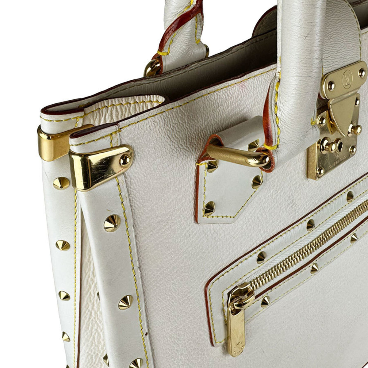 Louis Vuitton Blanc Leather Handbag (Pre-Owned)