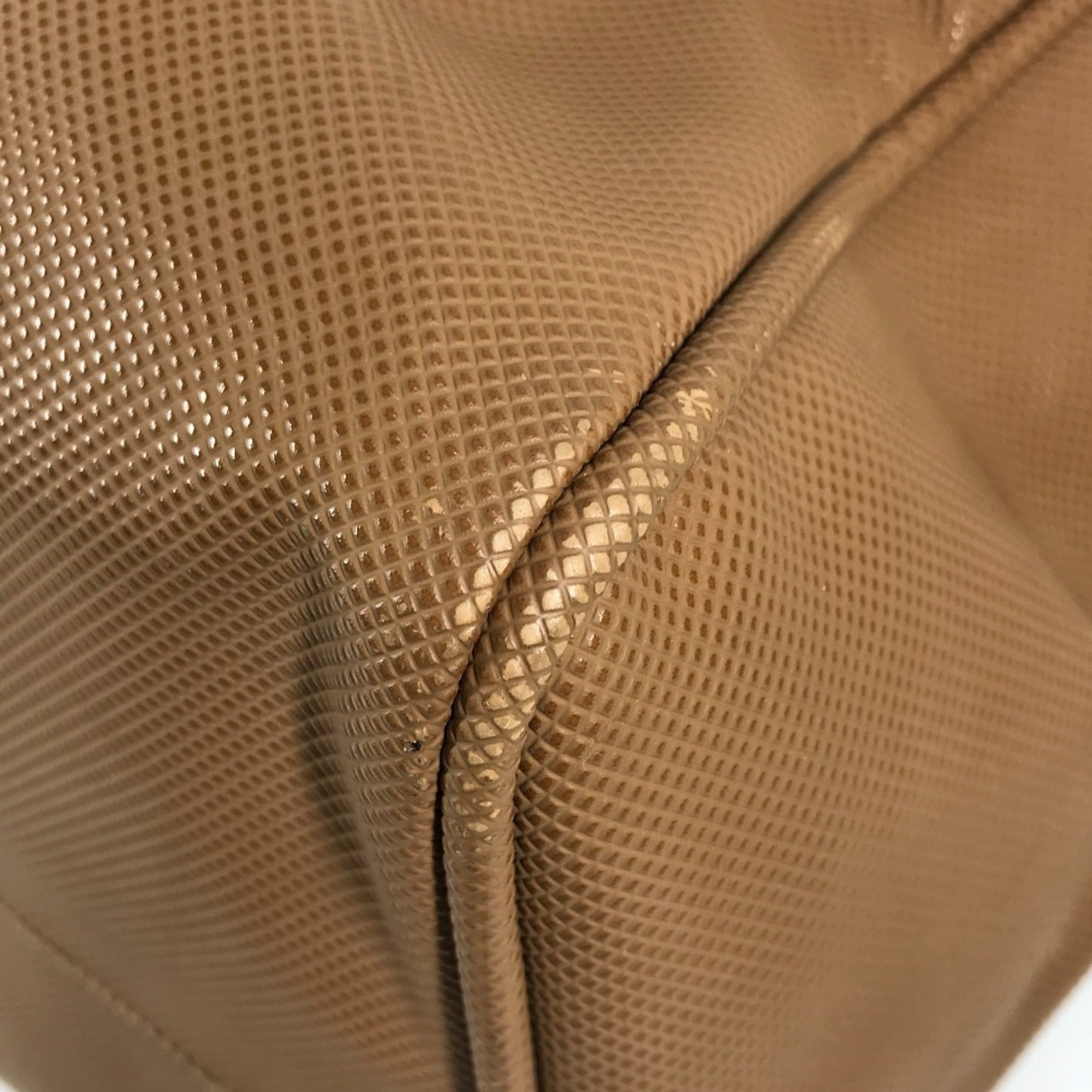 Bottega Veneta Beige Orange Pvc Boston Bag Shoulder Bag (Pre-Owned)