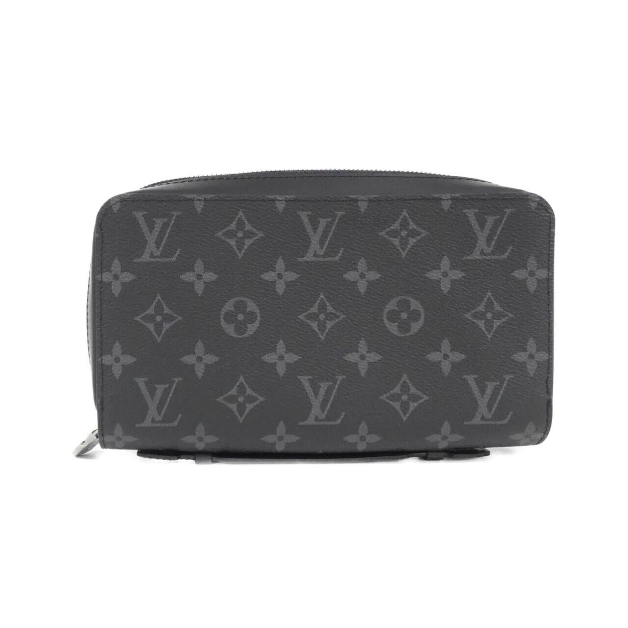 Louis Vuitton Black Coated Canvas Long Wallet (Bi-Fold) (Pre-Owned)