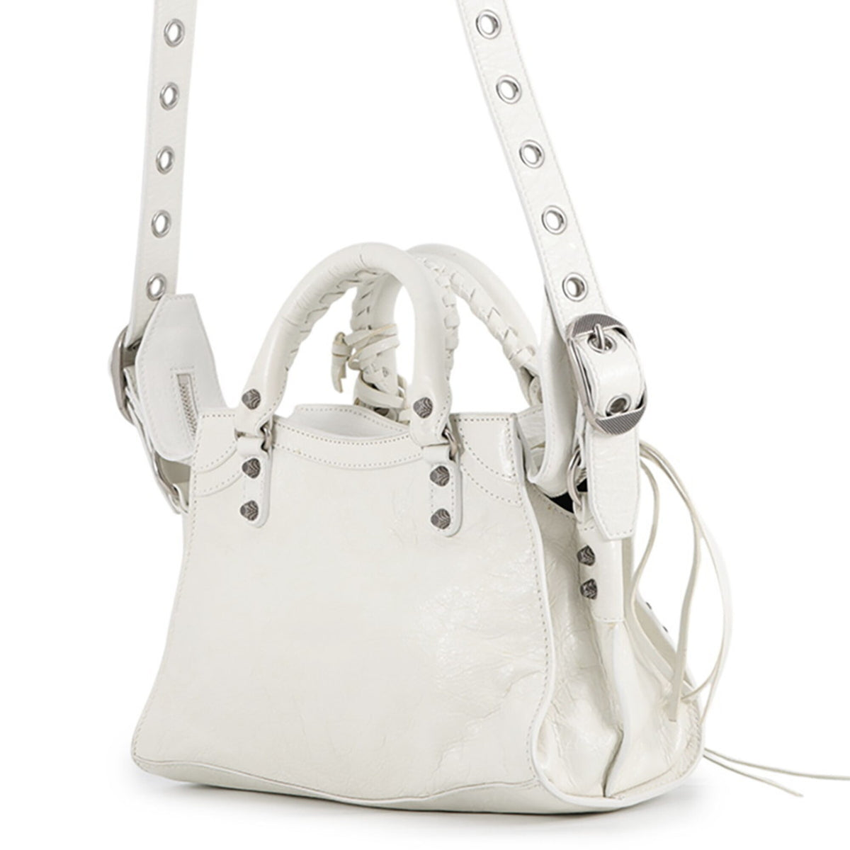 Balenciaga White Leather Handbag (Pre-Owned)
