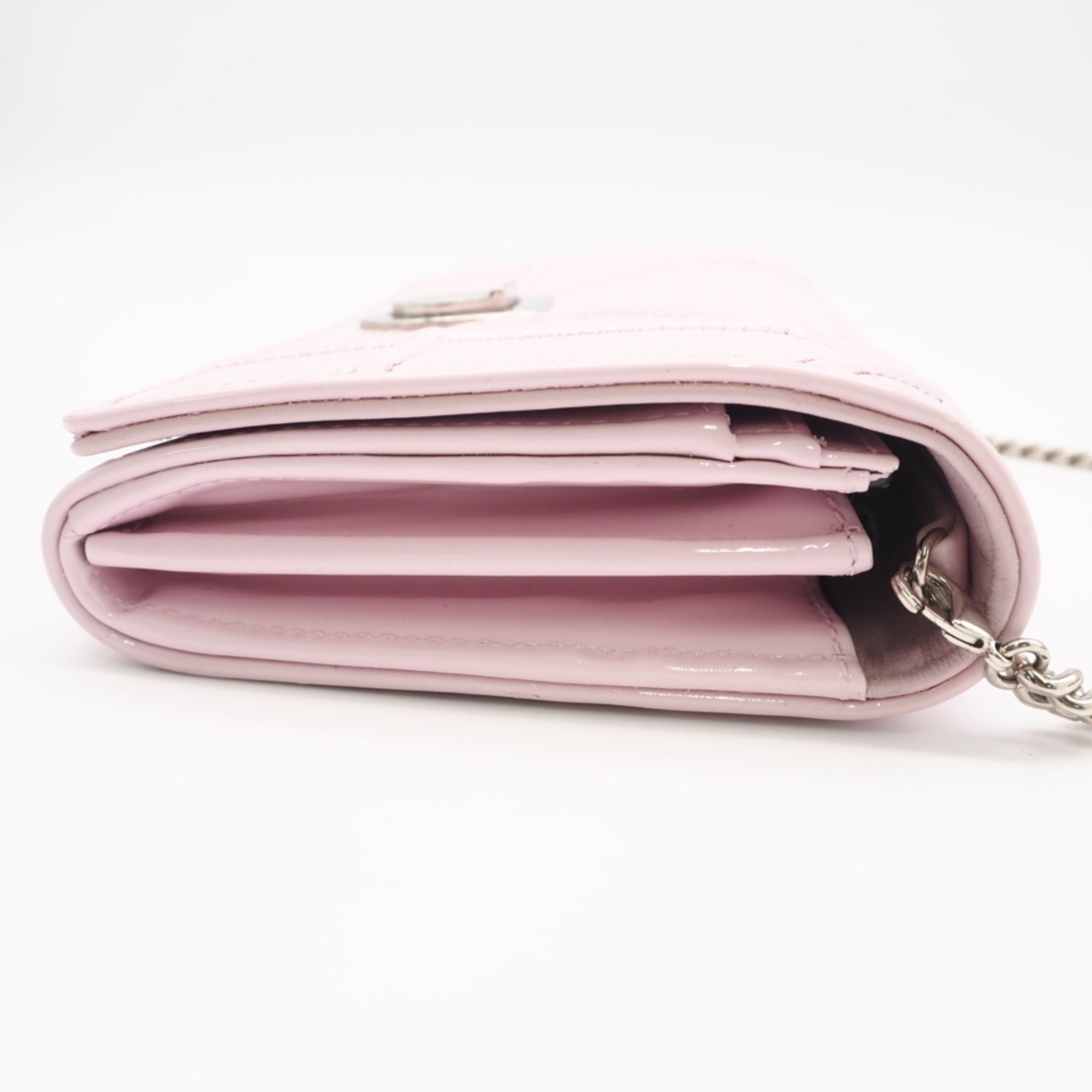 Christian Dior Pink Leather Chain/Shoulder Wallet (Pre-Owned)