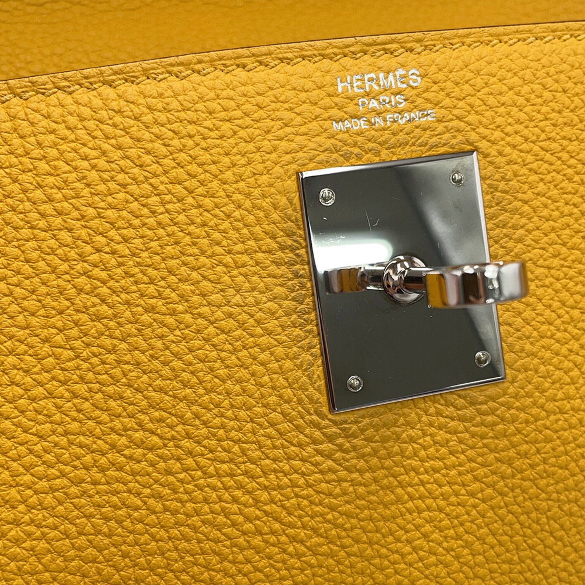 Hermes Yellow Togo Leather Handbag (Pre-Owned)
