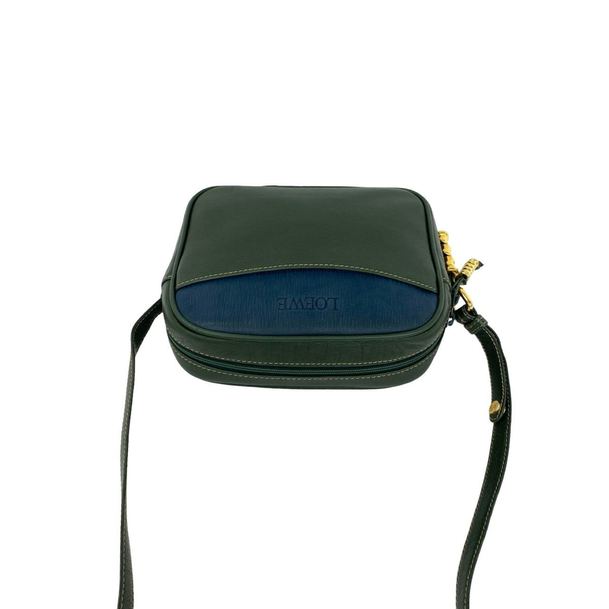 Loewe Blue Green Leather Pochette Shoulder Bag (Pre-Owned)