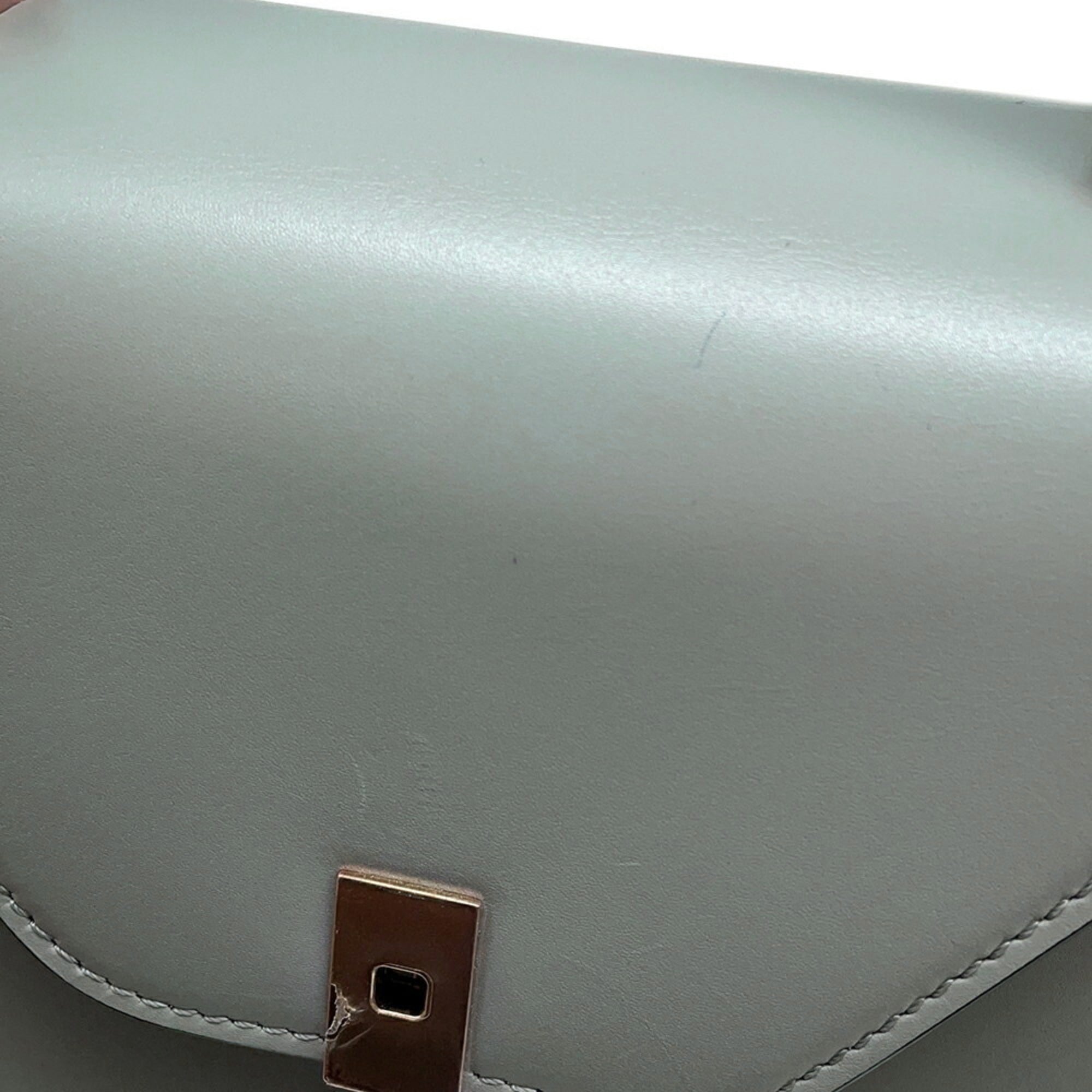 Valextra Light Gray Leather Handbag (Pre-Owned)