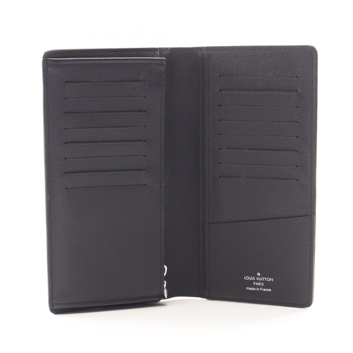 Louis Vuitton Black Leather Long Wallet (Bi-Fold) (Pre-Owned)