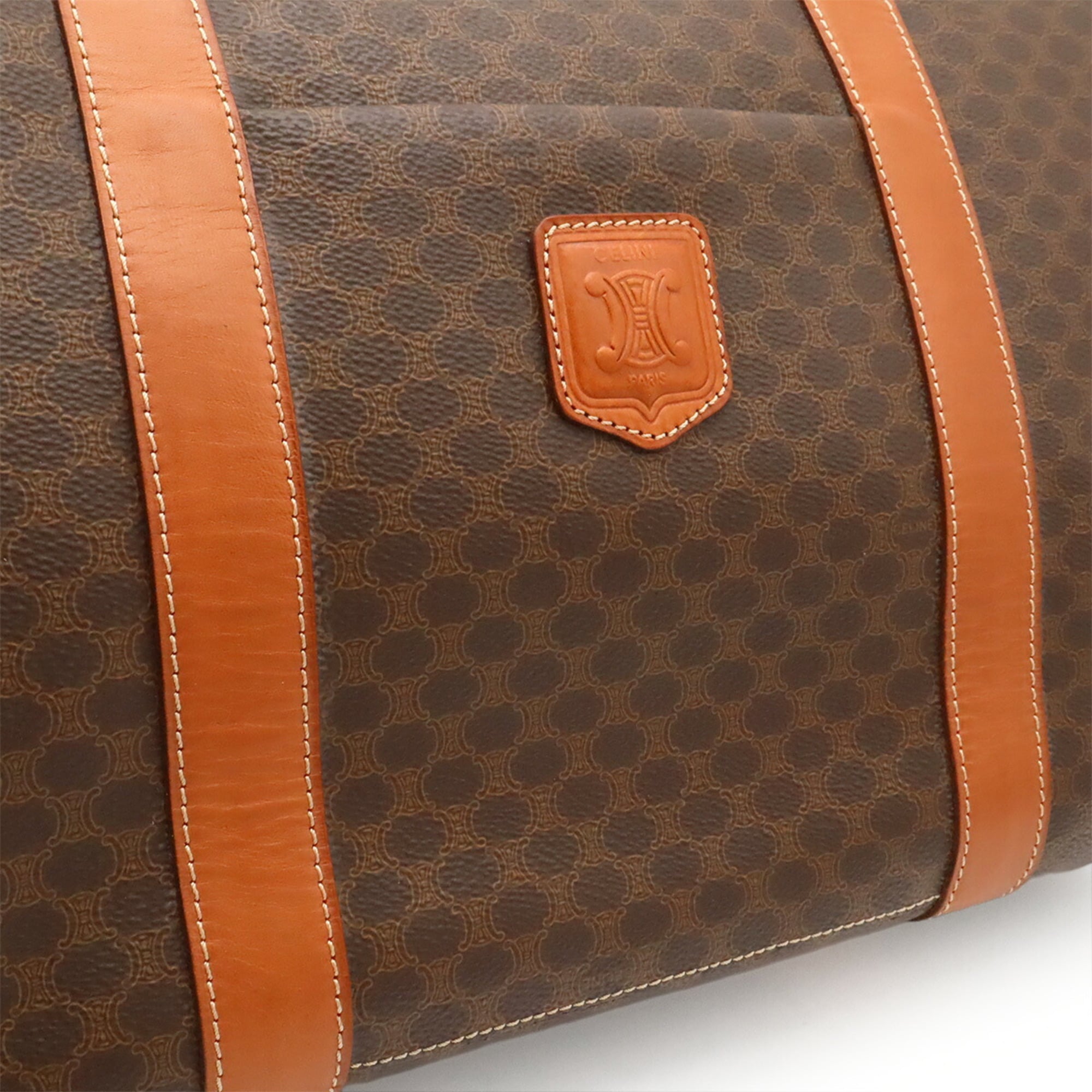 Celine Brown Dark Brown Pvc Leather Shoulder Bag Tote Bag (Pre-Owned)