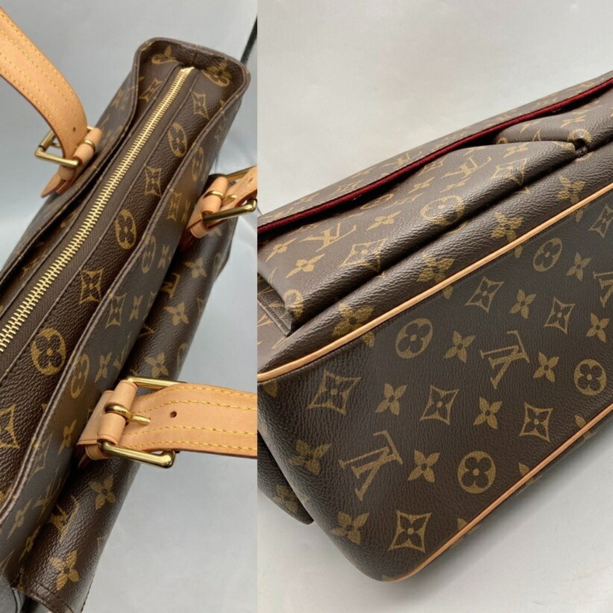 Louis Vuitton Brown Pvc Leather Handbag (Pre-Owned)
