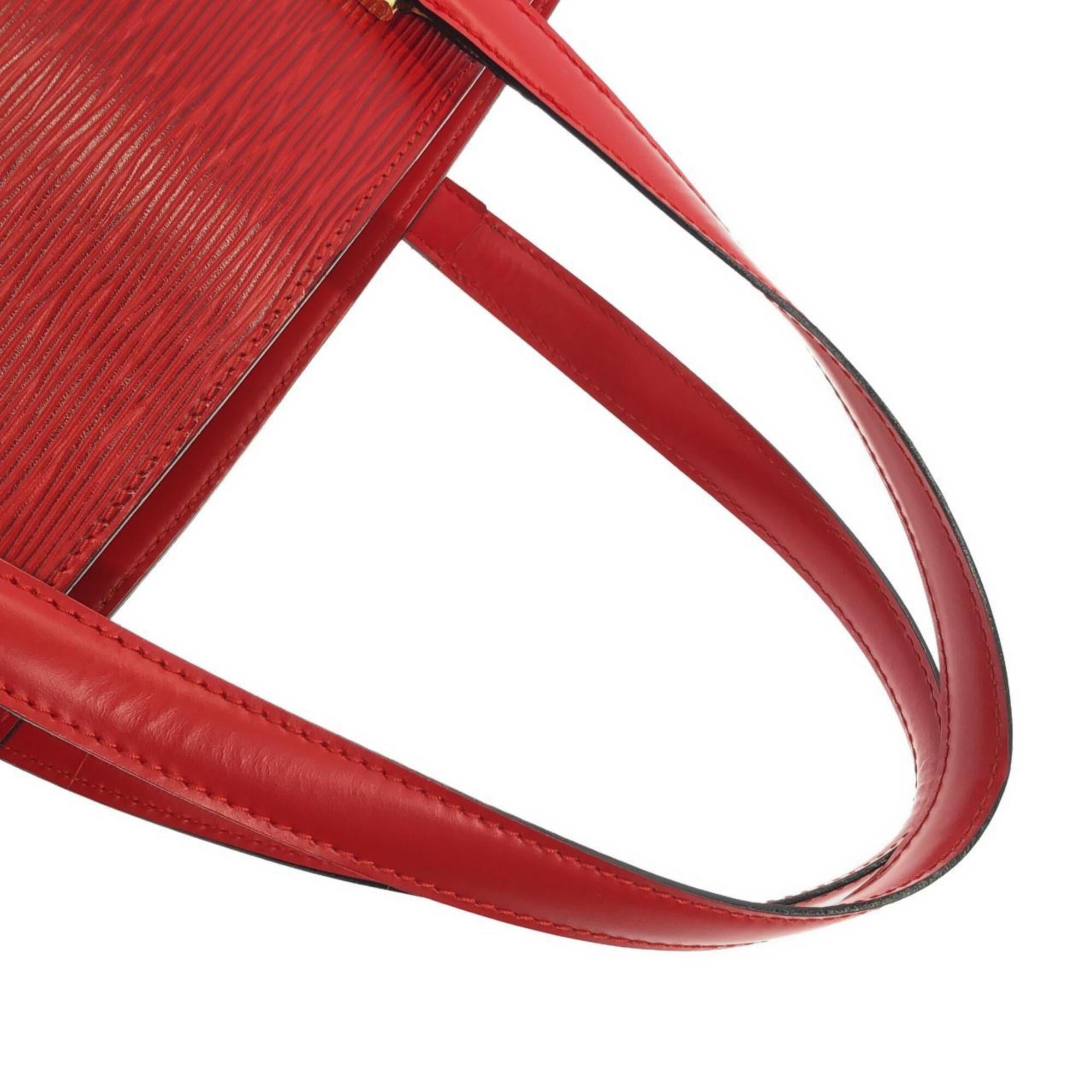 Louis Vuitton Red Color Leather Shoulder Bag (Pre-Owned)