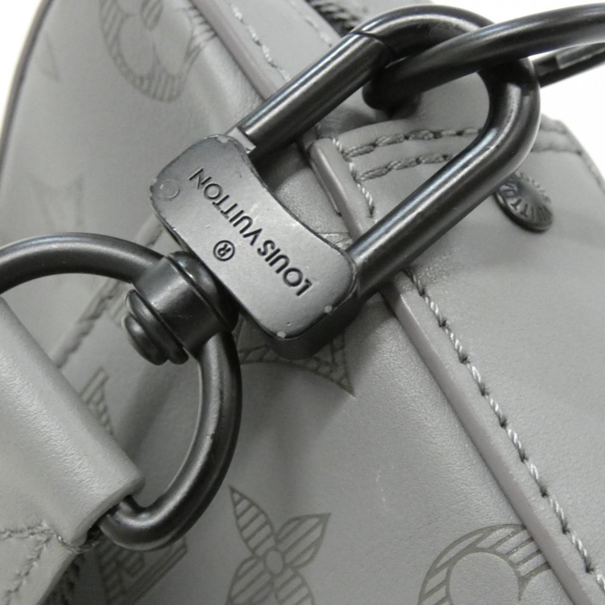 Louis Vuitton Gris Leather Pouch Shoulder Bag (Pre-Owned)
