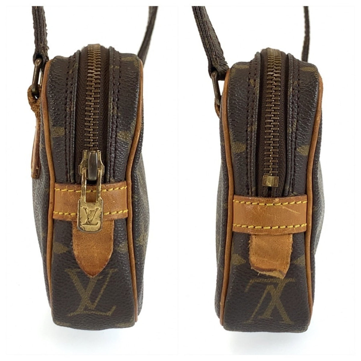 Louis Vuitton Monogram Brown Pvc Leather Pochette Shoulder Bag (Pre-Owned)