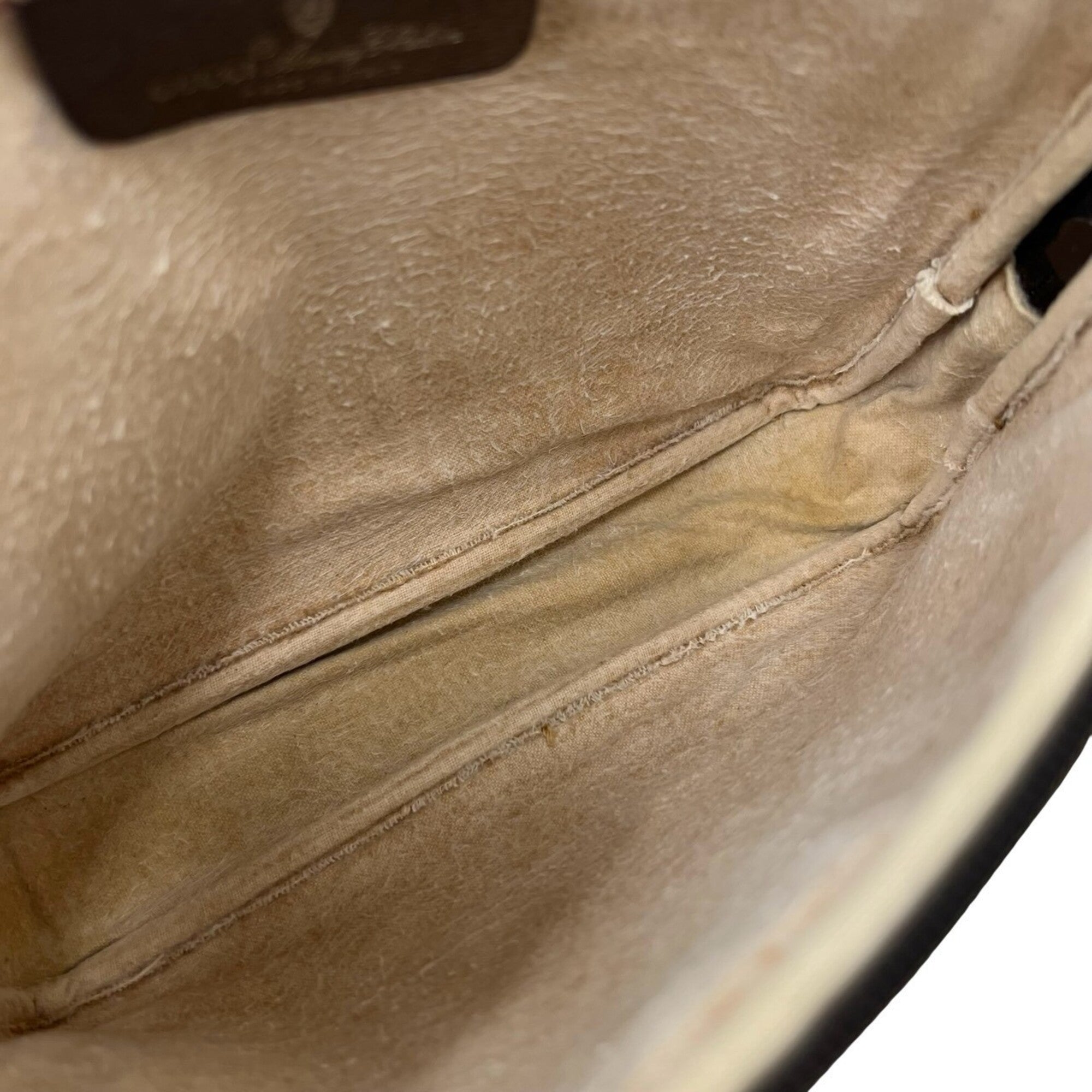 Gucci Brown Leather Pvc Pochette Shoulder Bag (Pre-Owned)