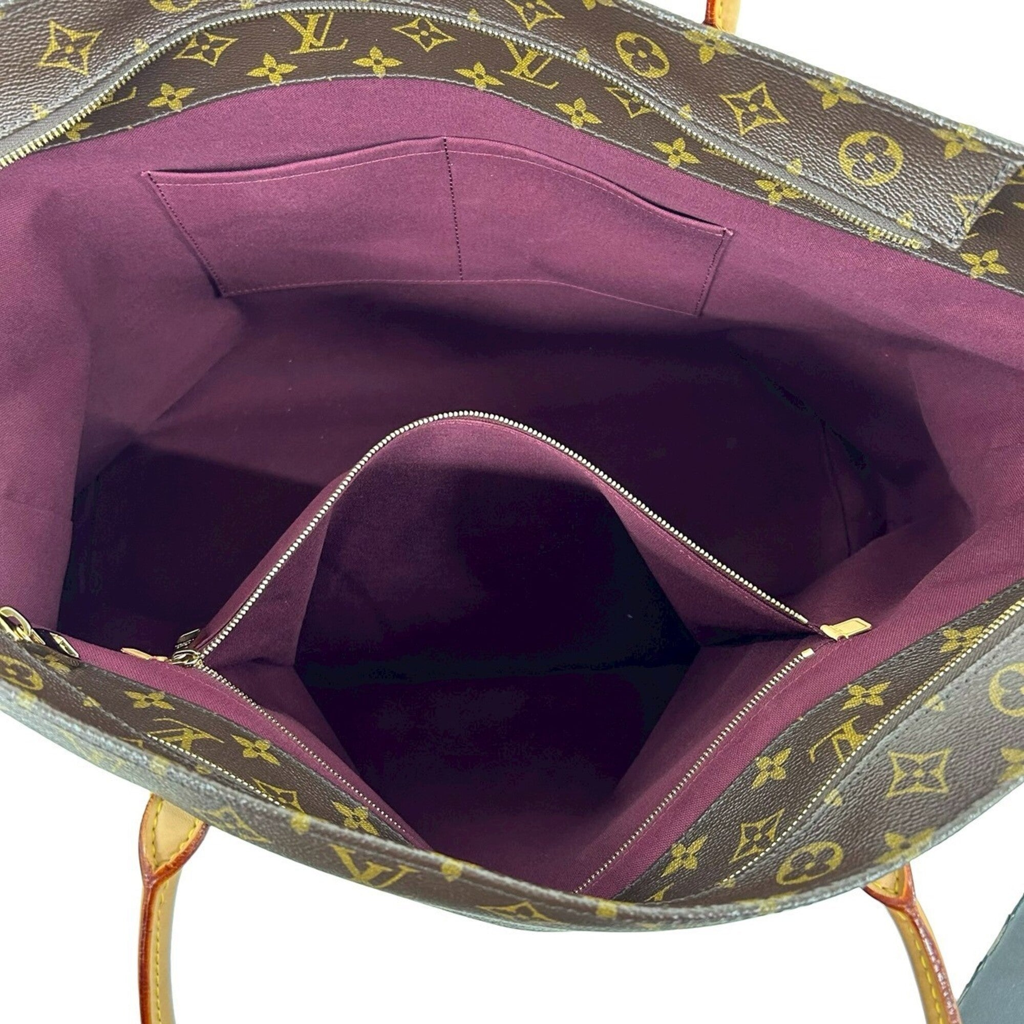 Louis Vuitton Brown Leather Pvc Handbag Tote Bag (Pre-Owned)