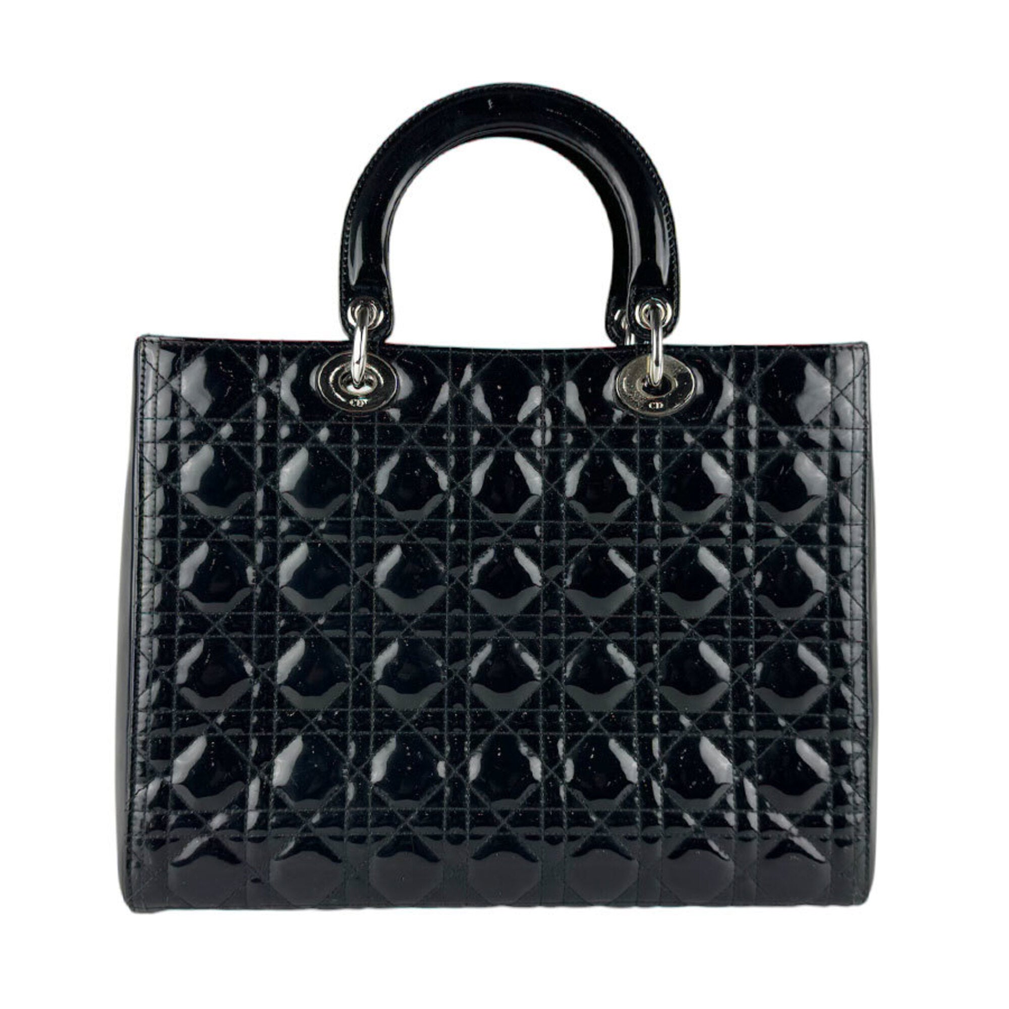 Christian Dior Black Patent Leather Handbag (Pre-Owned)