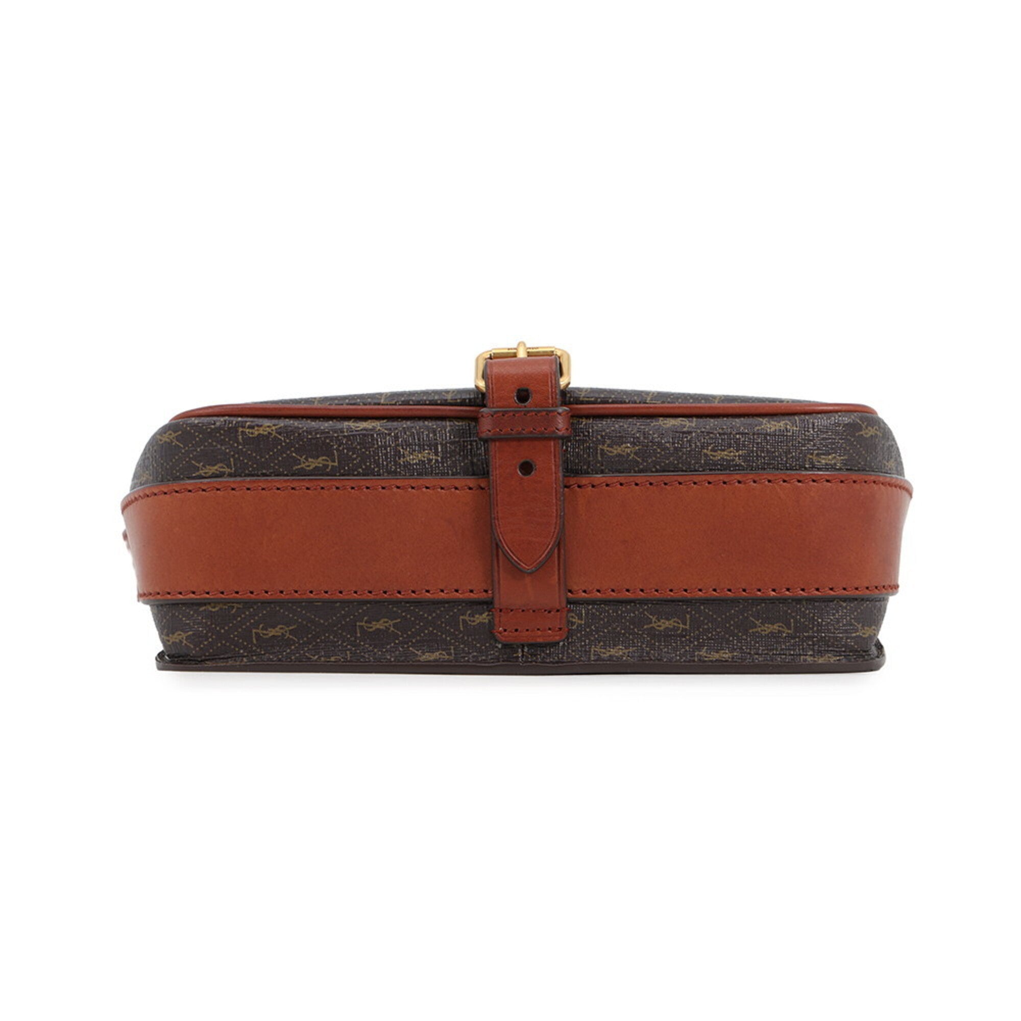 Yves Saint Laurent Brown Pvc Leather Shoulder Bag (Pre-Owned)