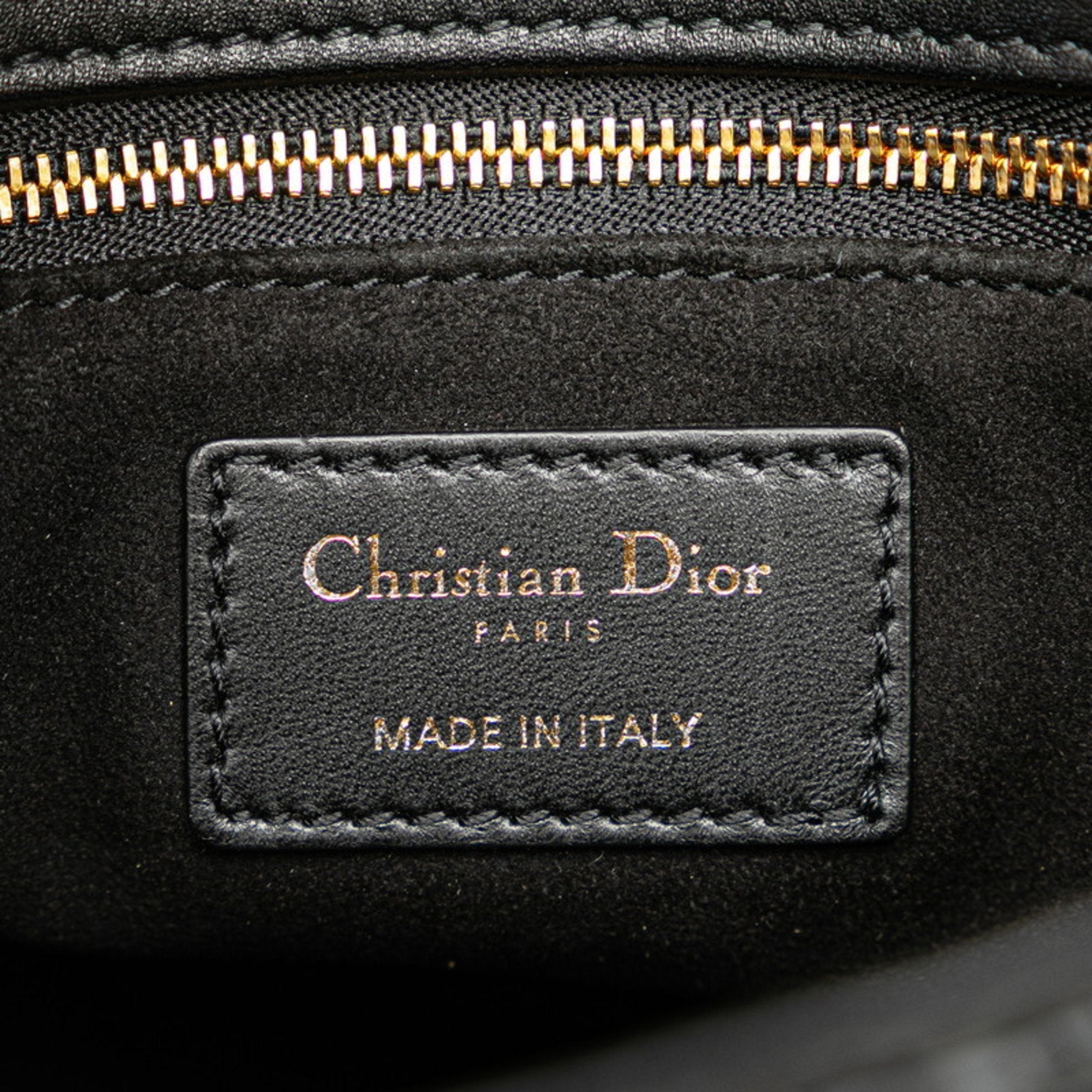 Christian Dior Black Leather Handbag Shoulder Bag (Pre-Owned)