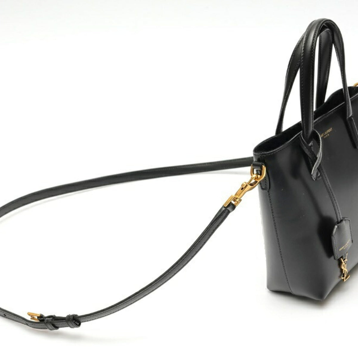 Saint Laurent Black Leather Shoulder Bag (Pre-Owned)